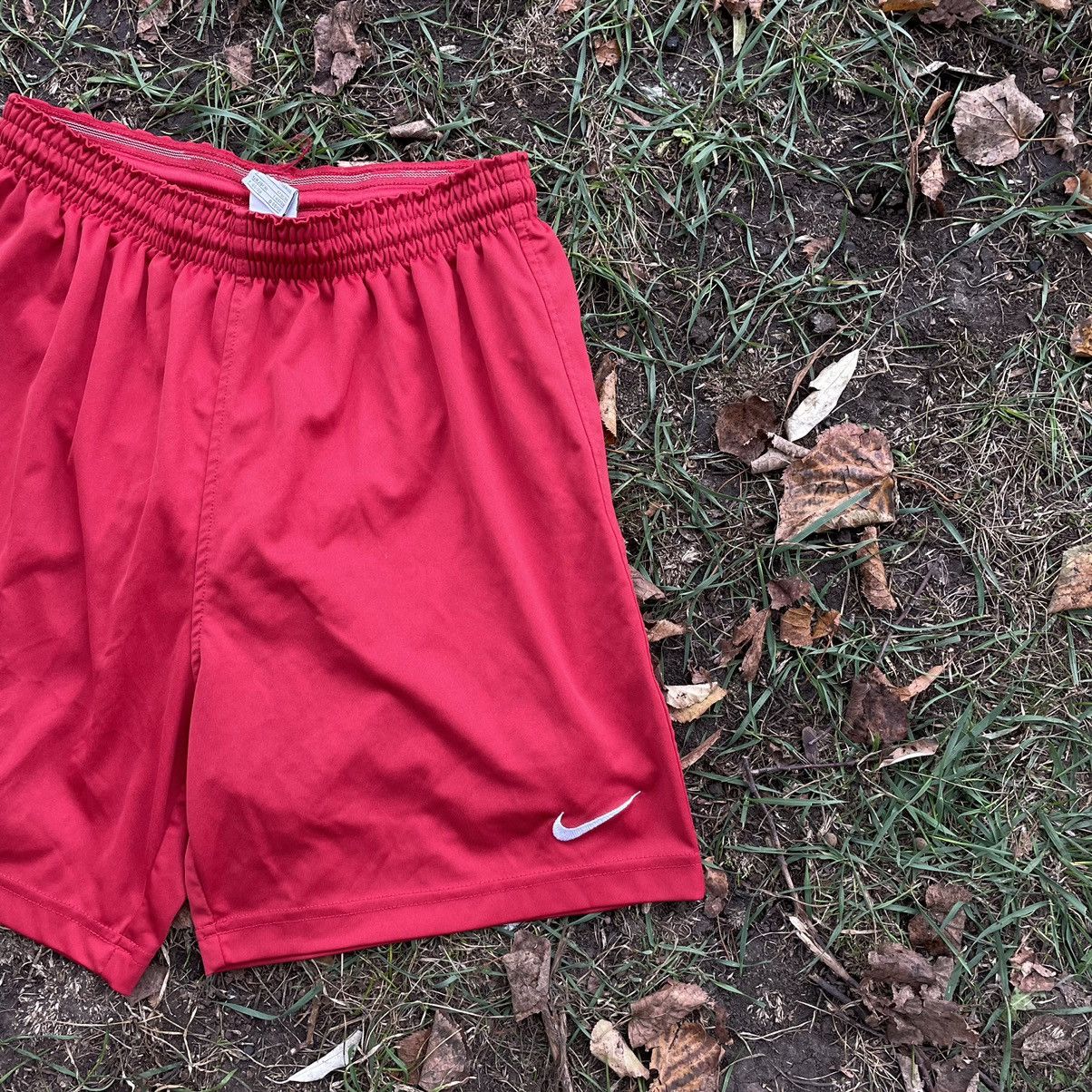 Nike Vintage Y2K Drill Nike Swoosh Logo Shorts Streetwear 90s Size US 30 / EU 46 - 2 Thumbnail