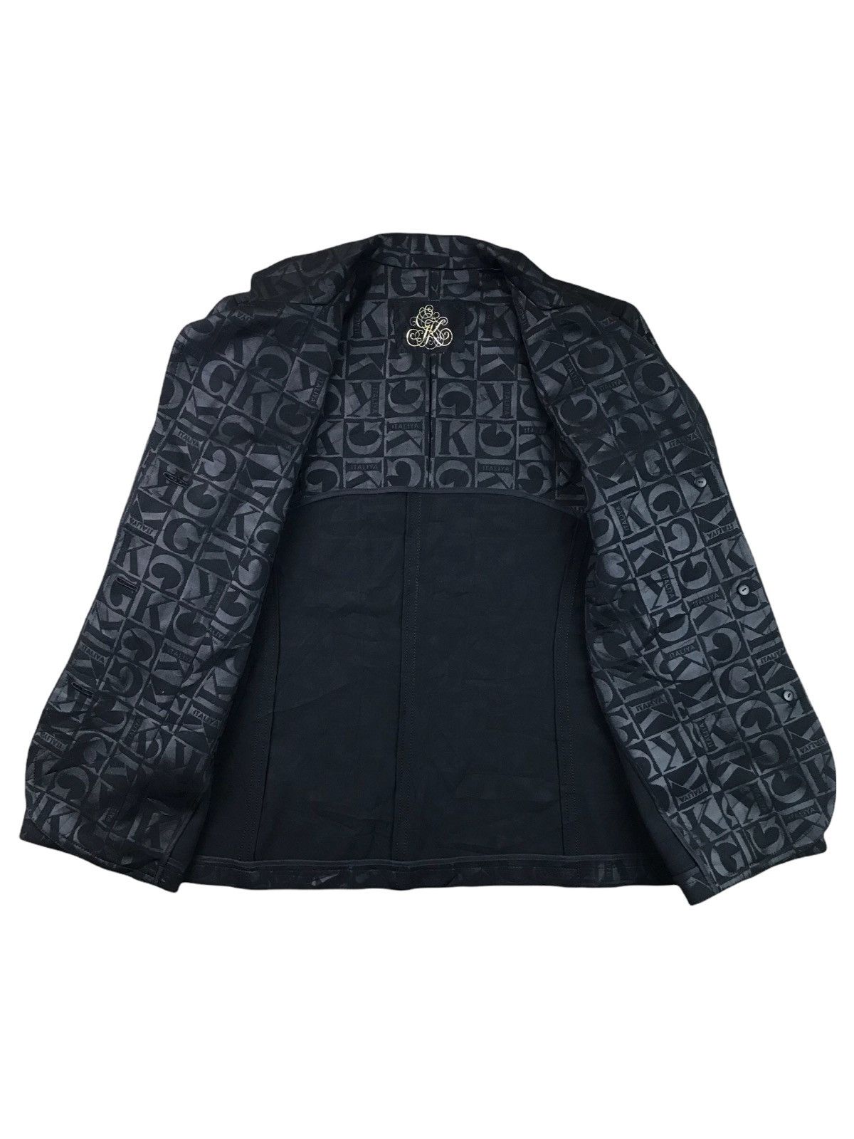 Japanese Brand × Vintage 🔥VINTAGE GK ITALIYA STYLISH BLAZER COAT MONOGRAM Size US M / EU 48-50 / 2 - 4 Thumbnail