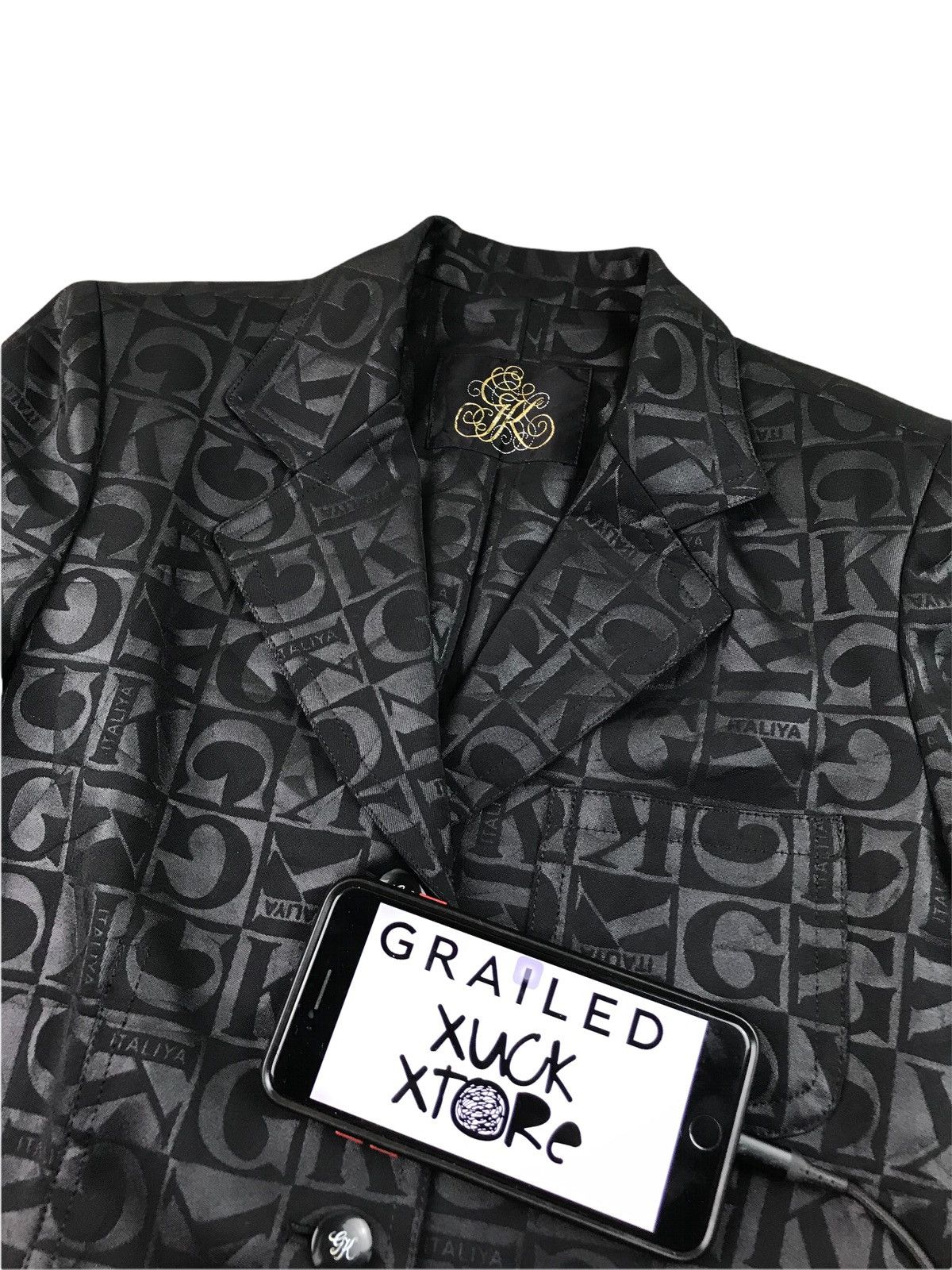 Japanese Brand × Vintage 🔥VINTAGE GK ITALIYA STYLISH BLAZER COAT MONOGRAM Size US M / EU 48-50 / 2 - 19 Thumbnail
