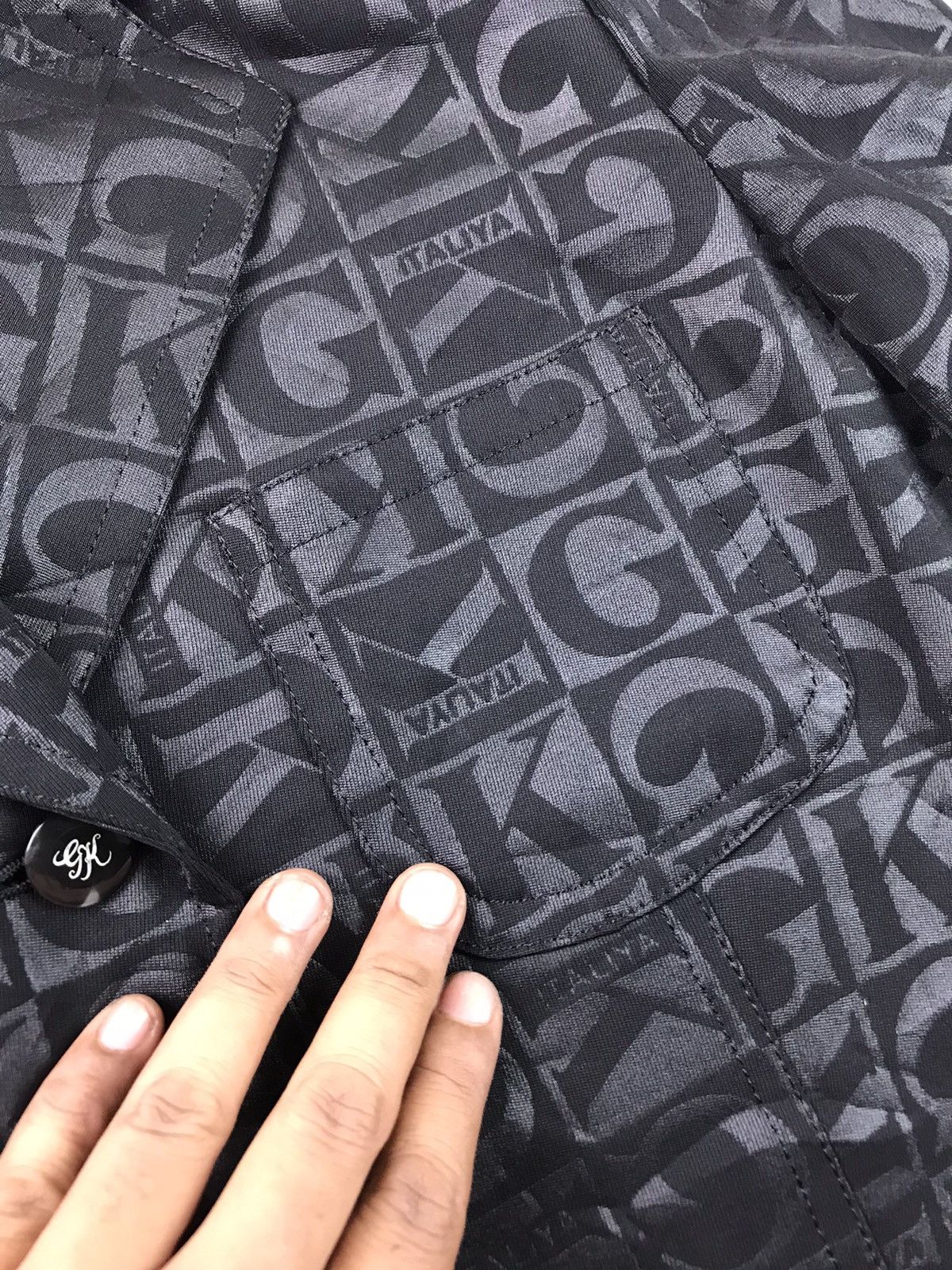 Japanese Brand × Vintage 🔥VINTAGE GK ITALIYA STYLISH BLAZER COAT MONOGRAM Size US M / EU 48-50 / 2 - 9 Thumbnail