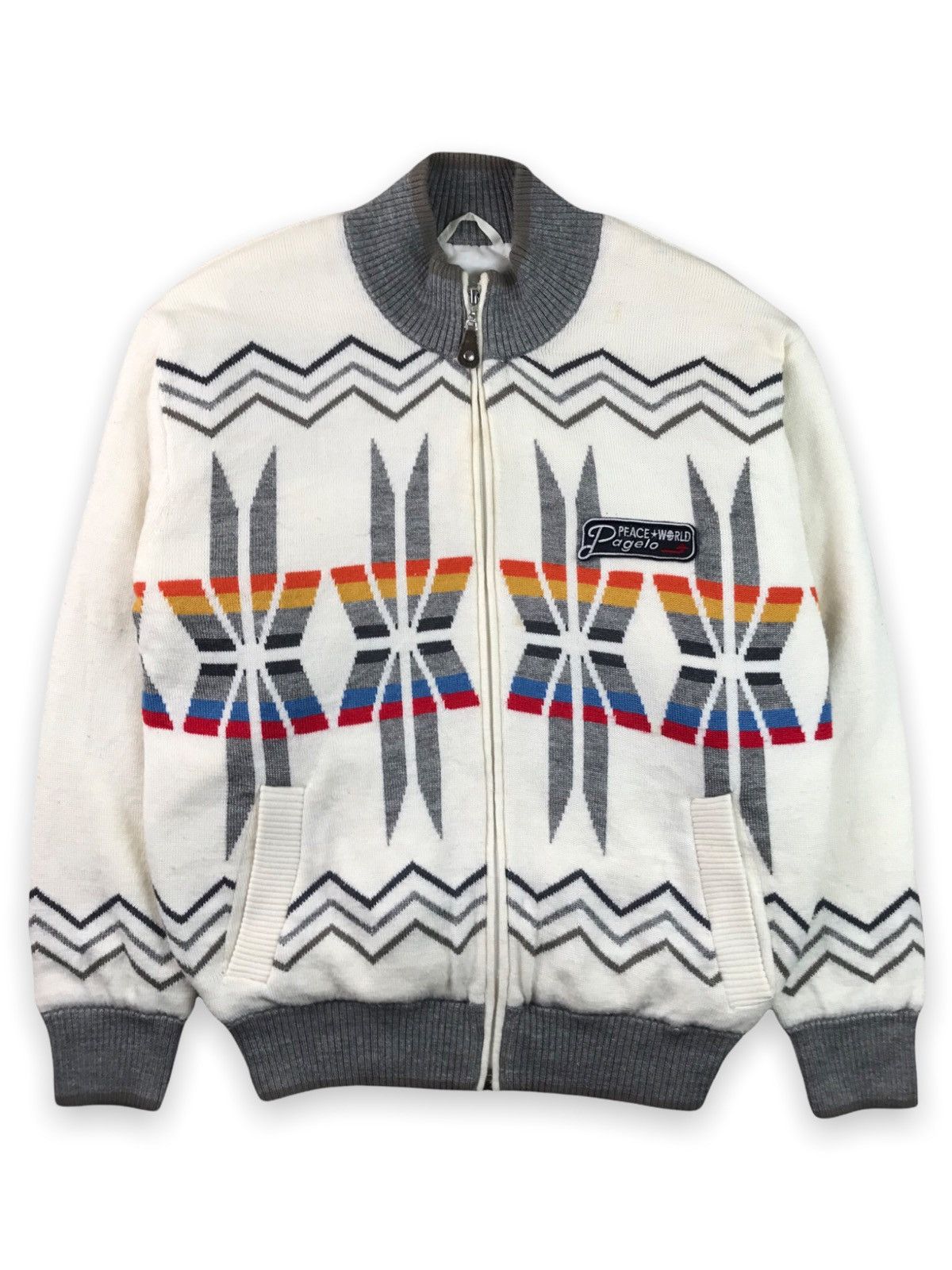 Native × Vintage 🔥VINTAGE PAGELO PEACE WORLD NATIVE NAVAJO KNITWEAR ZIPPER Size US M / EU 48-50 / 2 - 1 Thumbnail