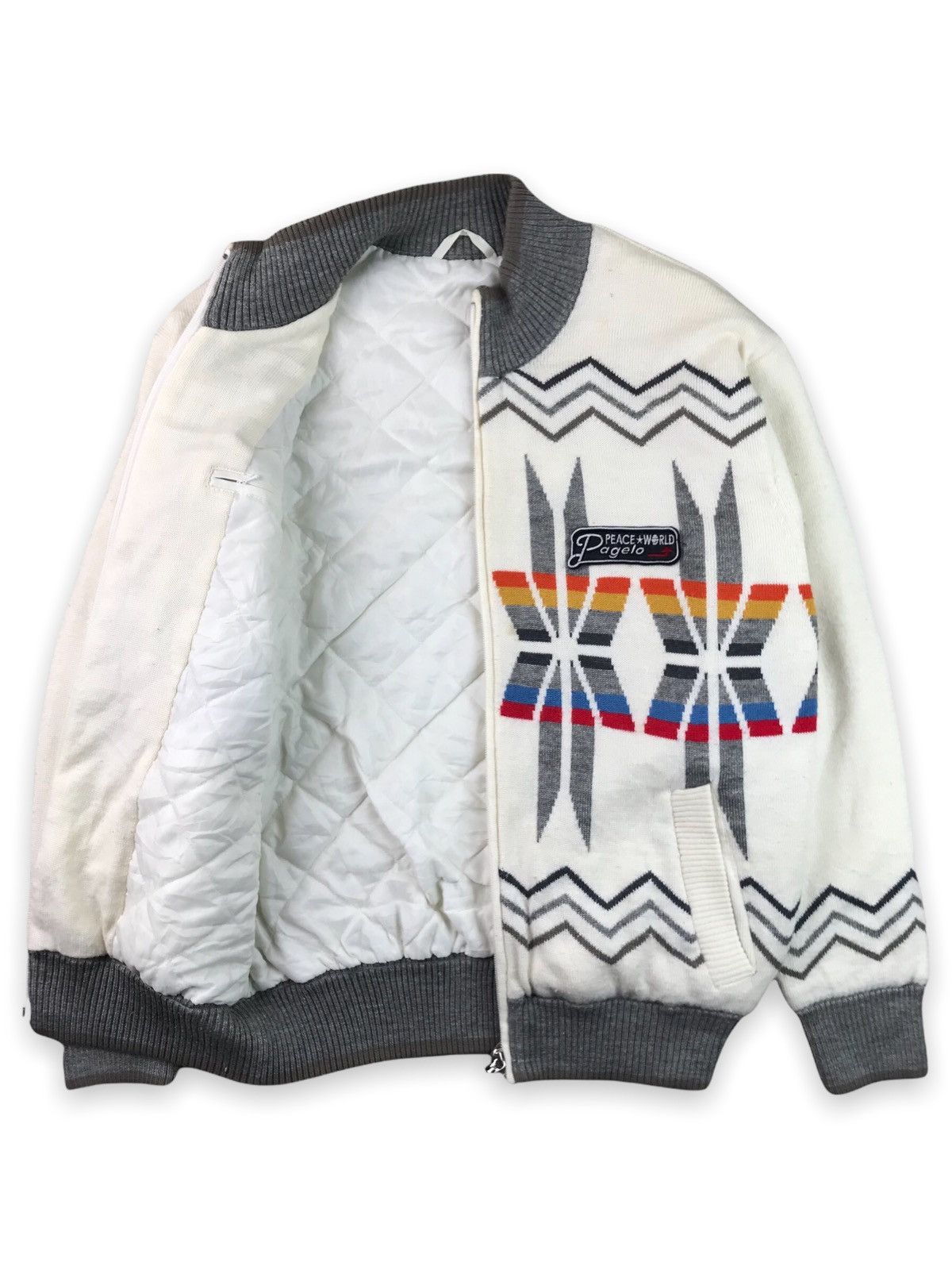 Native × Vintage 🔥VINTAGE PAGELO PEACE WORLD NATIVE NAVAJO KNITWEAR ZIPPER Size US M / EU 48-50 / 2 - 3 Thumbnail