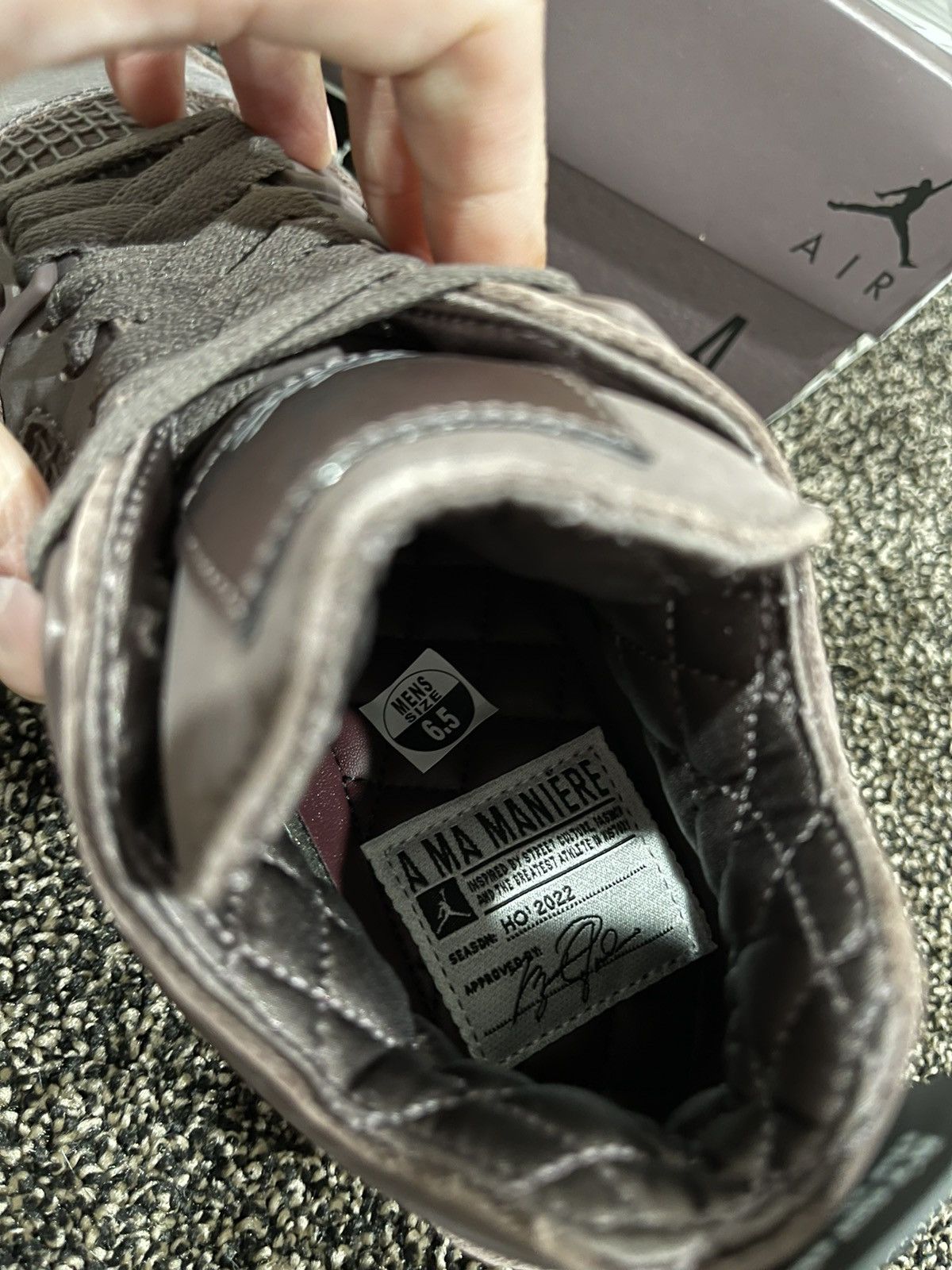 A Ma Maniere × Jordan Brand Air Jordan Retro 4 AMM A Ma Maniere Violet Ore Size US 6.5 / EU 39-40 - 8 Thumbnail