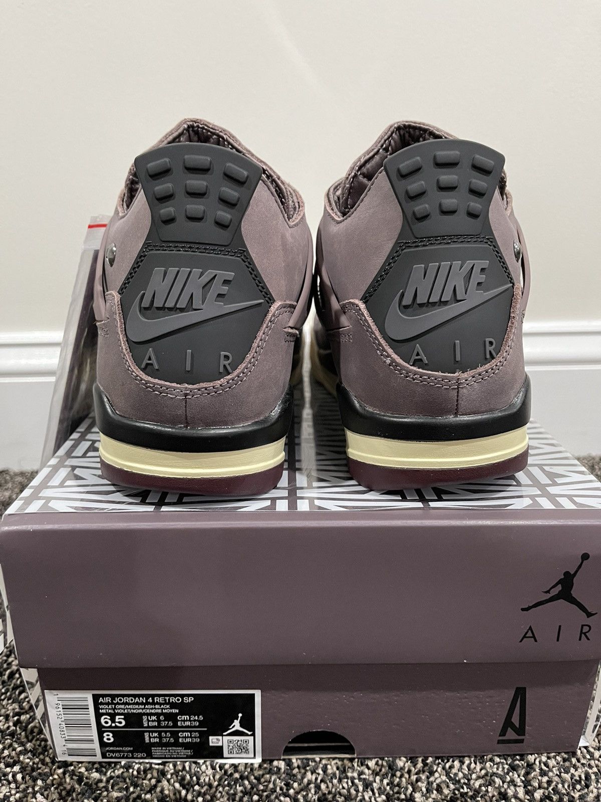 A Ma Maniere × Jordan Brand Air Jordan Retro 4 AMM A Ma Maniere Violet Ore Size US 6.5 / EU 39-40 - 5 Thumbnail