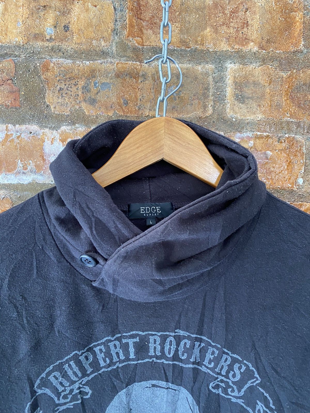 Japanese Brand Vtg EDGE Rupert Japan Ninja Skull racing hoodie Size US M / EU 48-50 / 2 - 6 Thumbnail