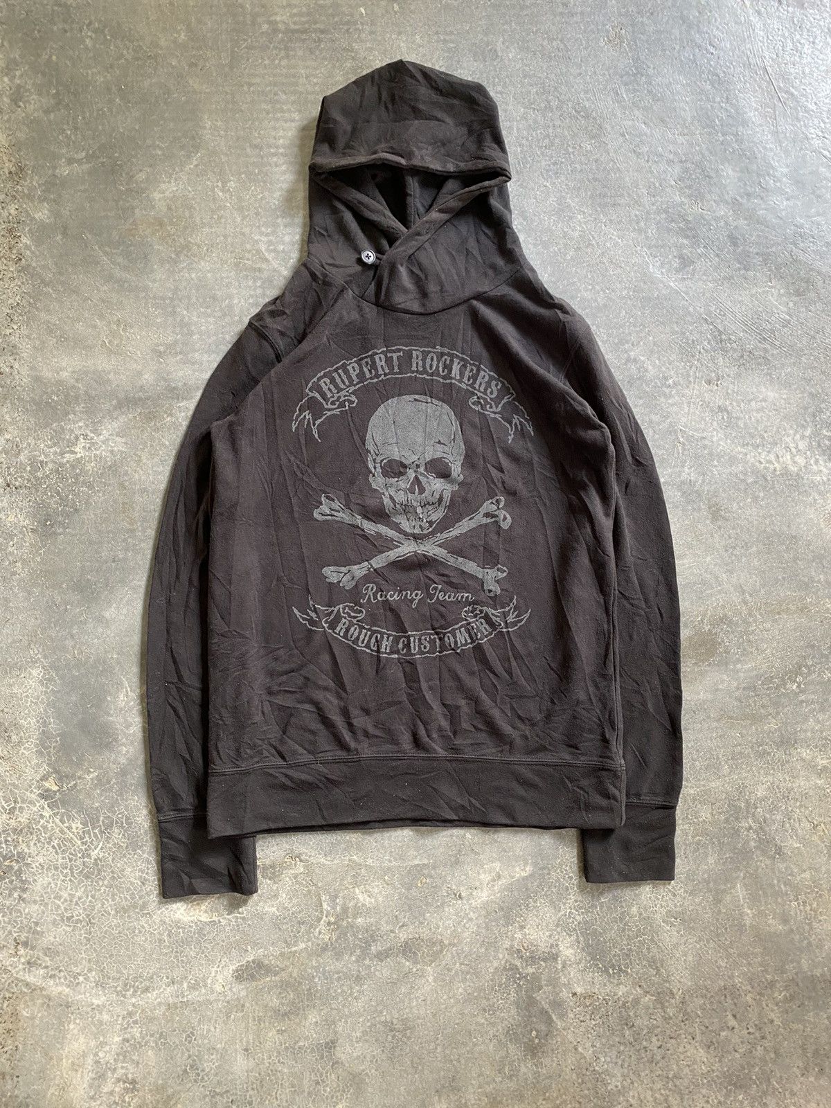 Japanese Brand Vtg EDGE Rupert Japan Ninja Skull racing hoodie Size US M / EU 48-50 / 2 - 2 Thumbnail