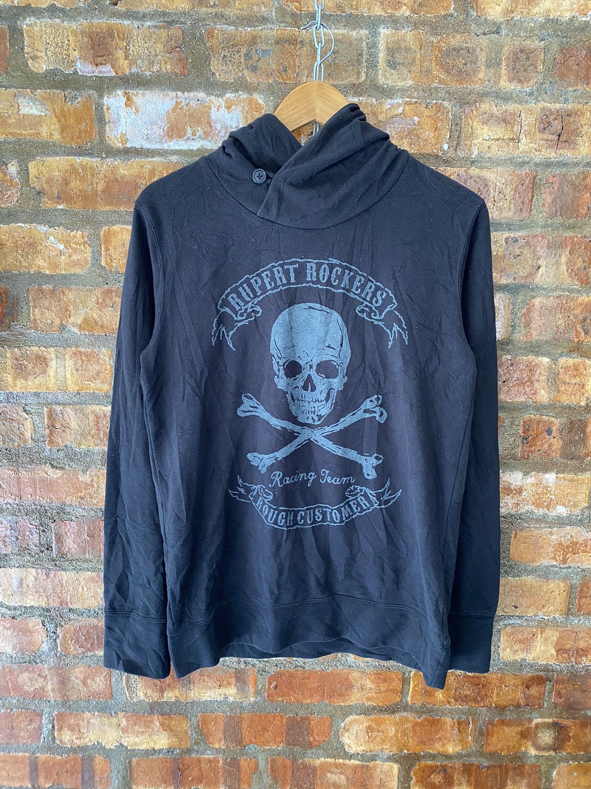 Japanese Brand Vtg EDGE Rupert Japan Ninja Skull racing hoodie Size US M / EU 48-50 / 2 - 3 Thumbnail