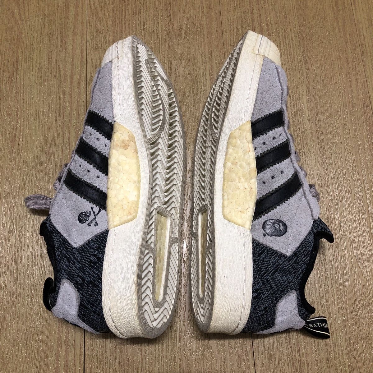 Adidas × Bape × Neighborhood Bape x Neigborhood x Superstar Boost Grey Black 2017 Size US 7 / EU 40 - 11 Thumbnail