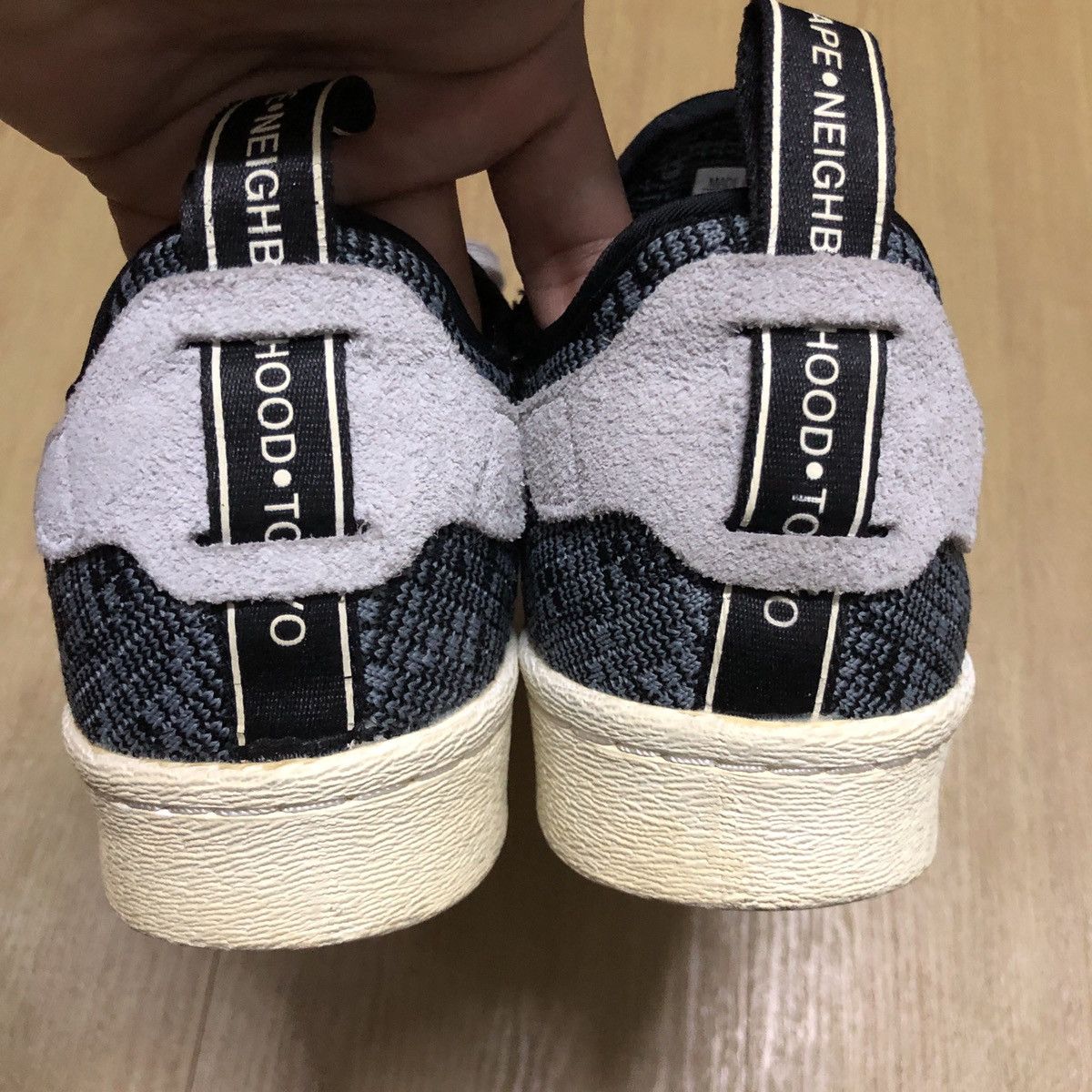 Adidas × Bape × Neighborhood Bape x Neigborhood x Superstar Boost Grey Black 2017 Size US 7 / EU 40 - 7 Thumbnail