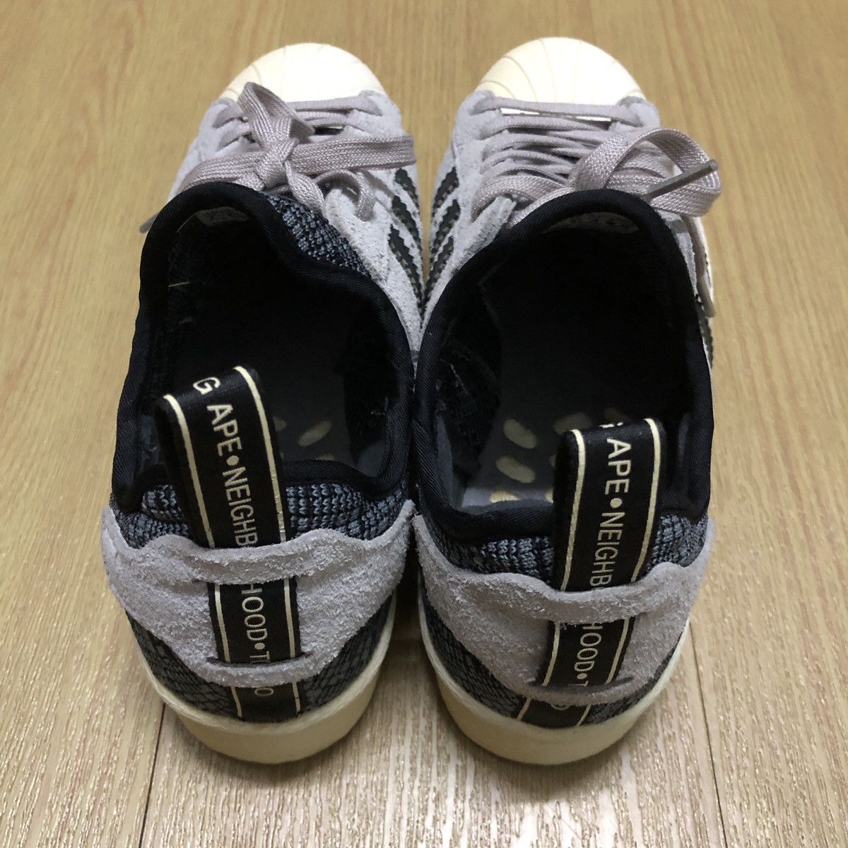 Adidas × Bape × Neighborhood Bape x Neigborhood x Superstar Boost Grey Black 2017 Size US 7 / EU 40 - 6 Thumbnail