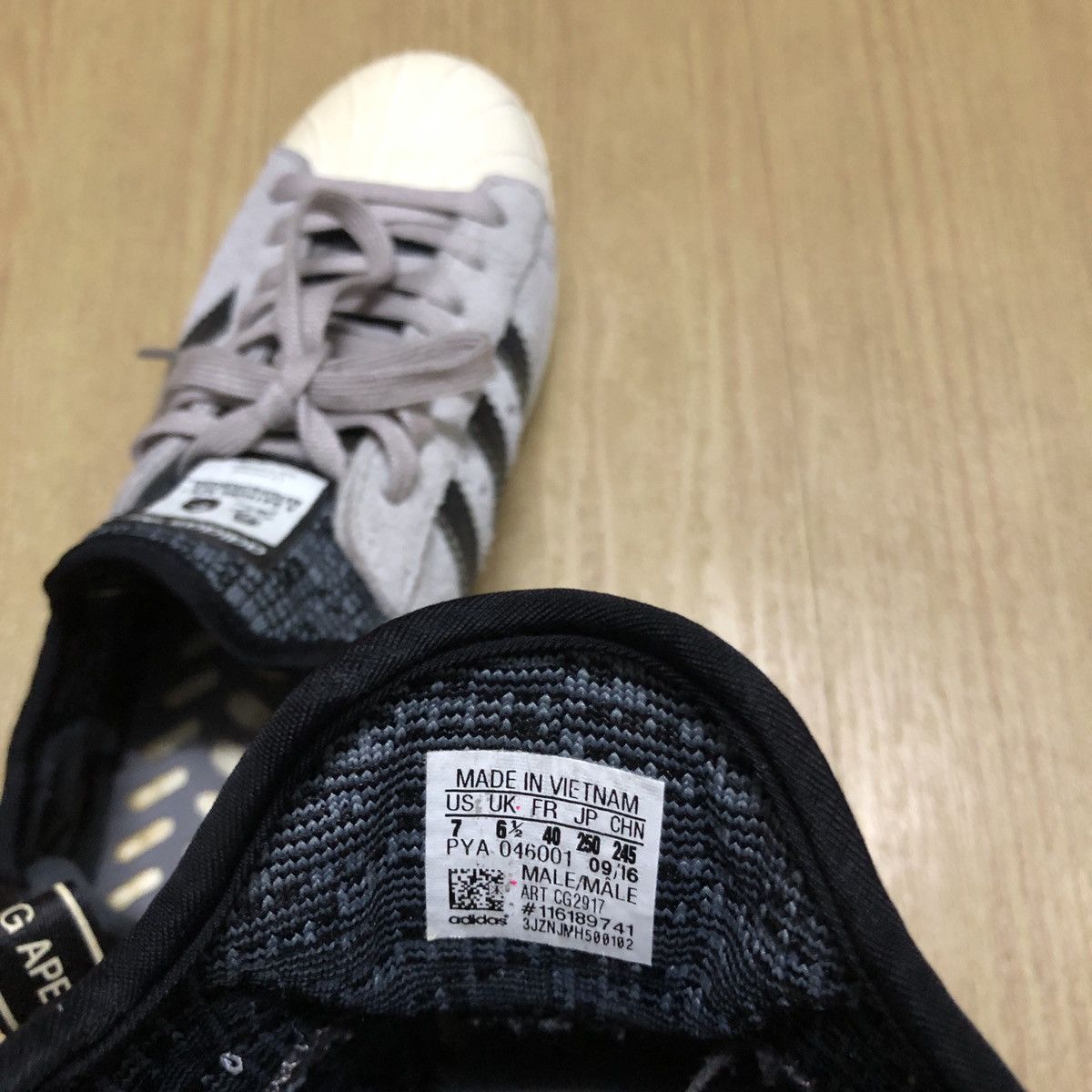 Adidas × Bape × Neighborhood Bape x Neigborhood x Superstar Boost Grey Black 2017 Size US 7 / EU 40 - 13 Thumbnail
