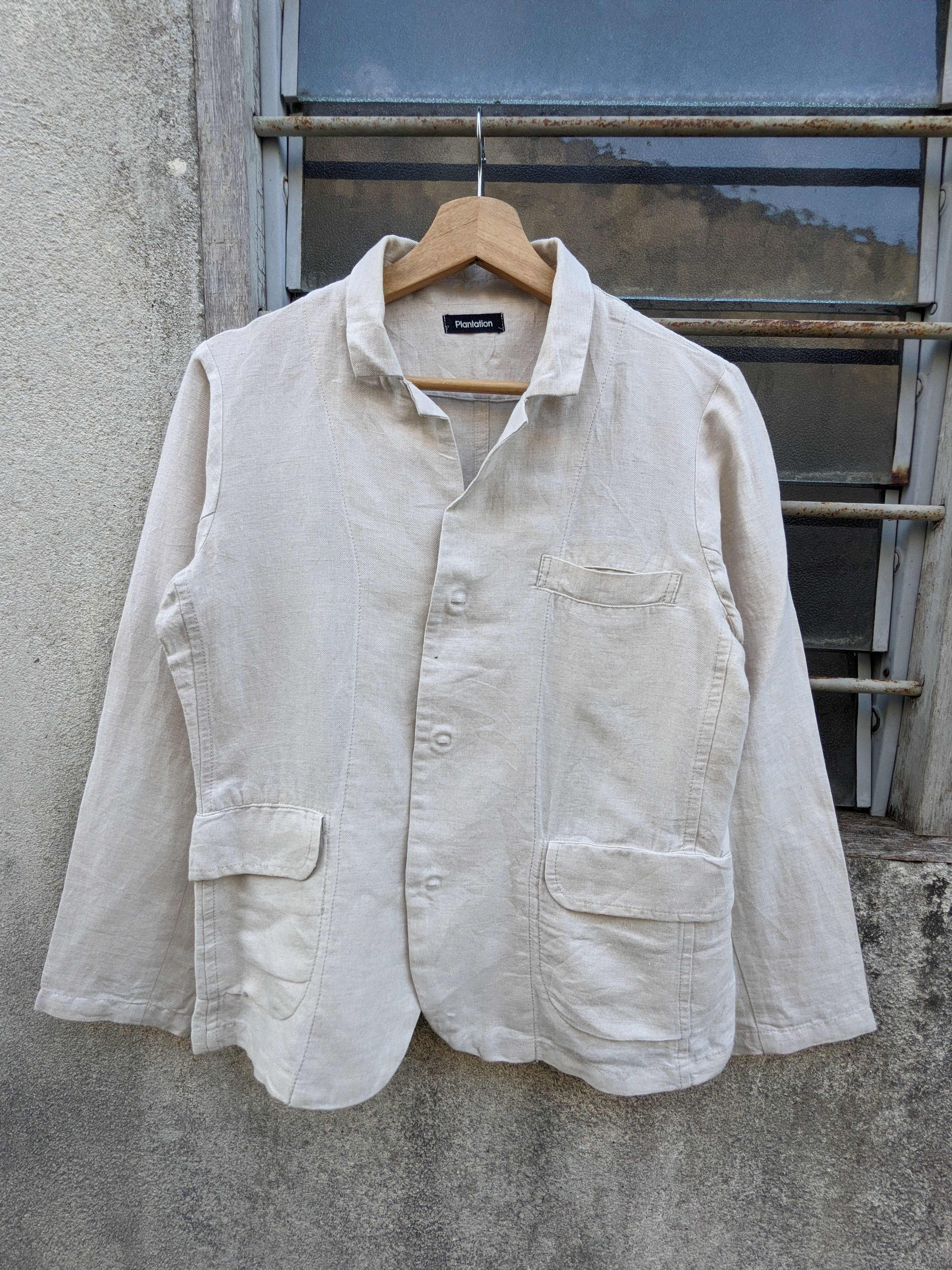 Issey Miyake Vintage Plantation Linen Jacket Size M / US 6-8 / IT 42-44 - 5 Thumbnail
