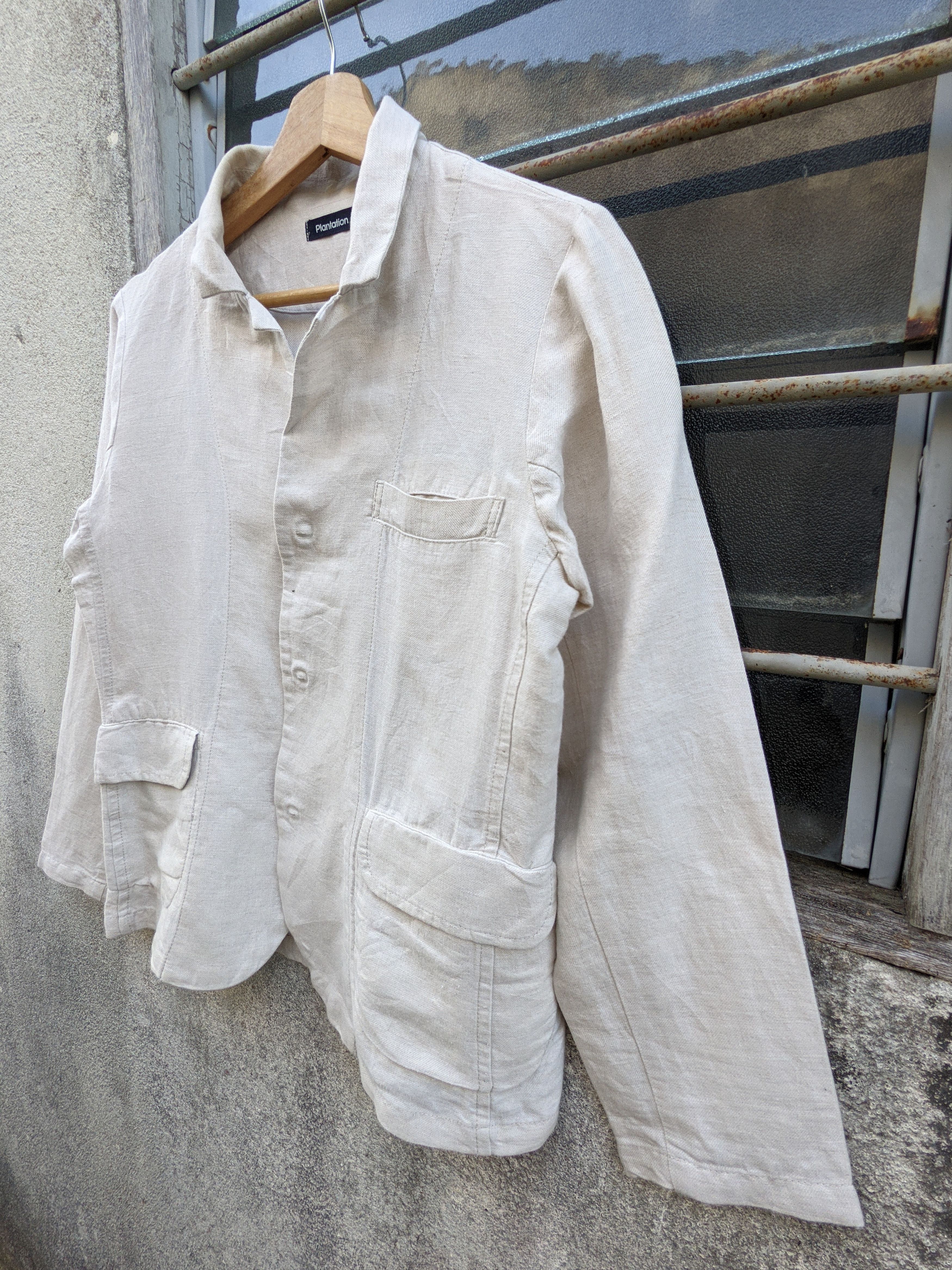Issey Miyake Vintage Plantation Linen Jacket Size M / US 6-8 / IT 42-44 - 4 Thumbnail