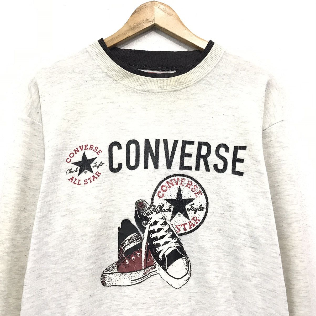 Converse × Japanese Brand × Vintage Vintage Converse All Star Sweatshirt Size US M / EU 48-50 / 2 - 2 Thumbnail