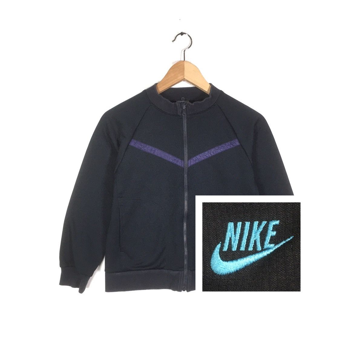 Nike × Vintage Vintage Nike Sweatshirt Nike Swoosh Nike Zipper Up Size S / US 4 / IT 40 - 1 Thumbnail