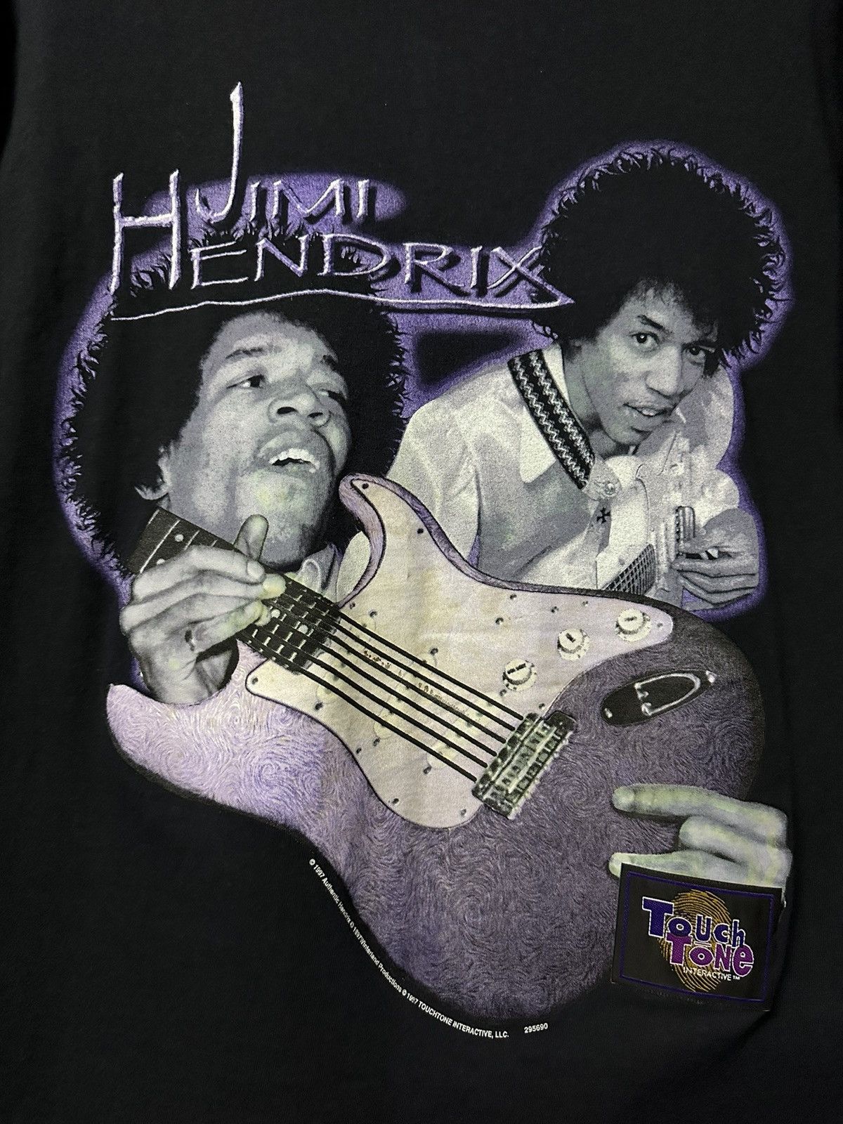 Band Tees × Vintage Vintage 90s Jimi Hendrix By Touchtone Interactive Faded Tee Size US L / EU 52-54 / 3 - 2 Thumbnail