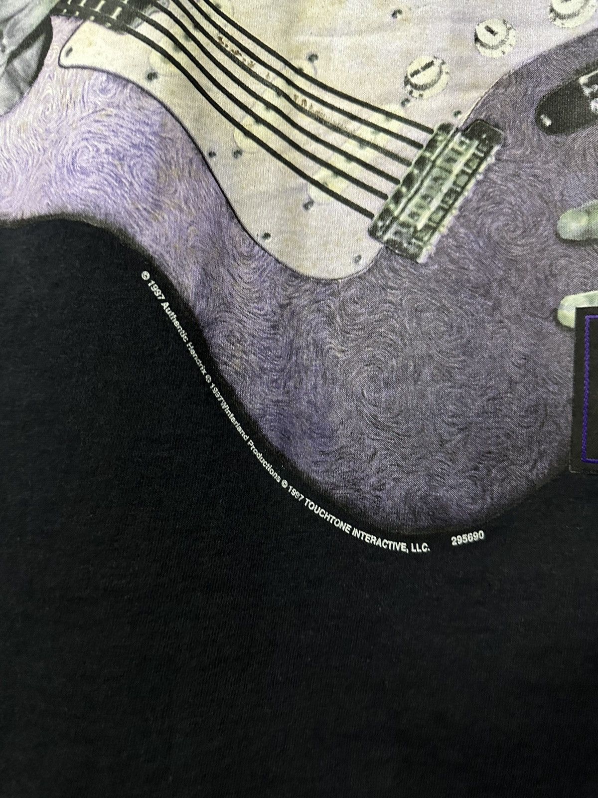 Band Tees × Vintage Vintage 90s Jimi Hendrix By Touchtone Interactive Faded Tee Size US L / EU 52-54 / 3 - 4 Thumbnail
