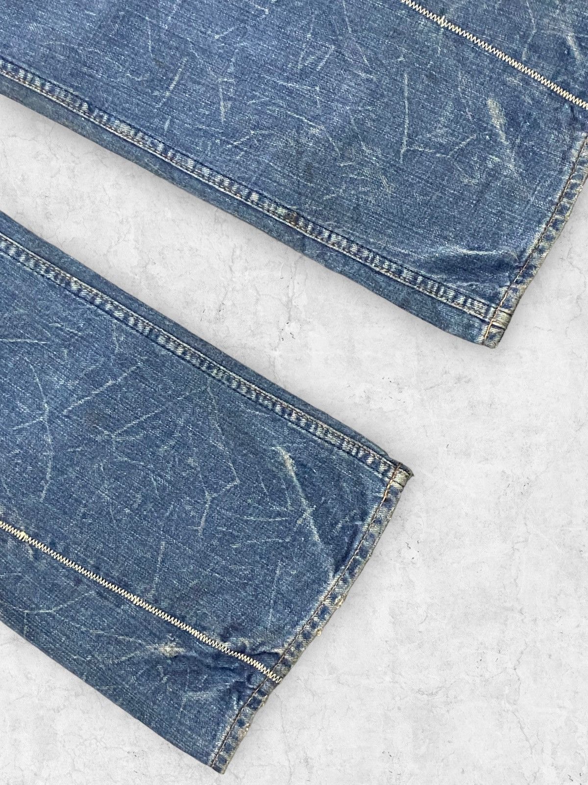 Japanese Brand × PPFM × Vintage Y2k Antgauge Japan Double Waist Flared Jeans Double Belt Size US 31 - 7 Thumbnail