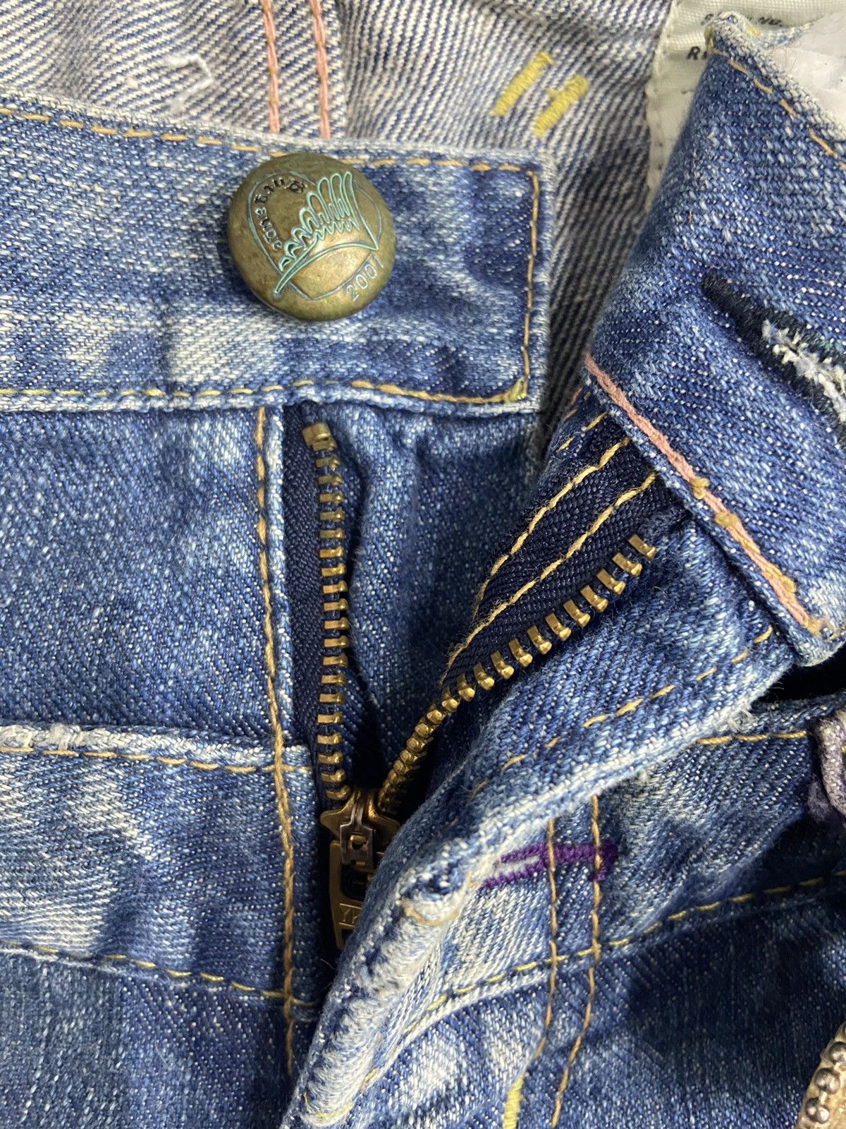 Japanese Brand × PPFM × Vintage Y2k Antgauge Japan Double Waist Flared Jeans Double Belt Size US 31 - 6 Thumbnail