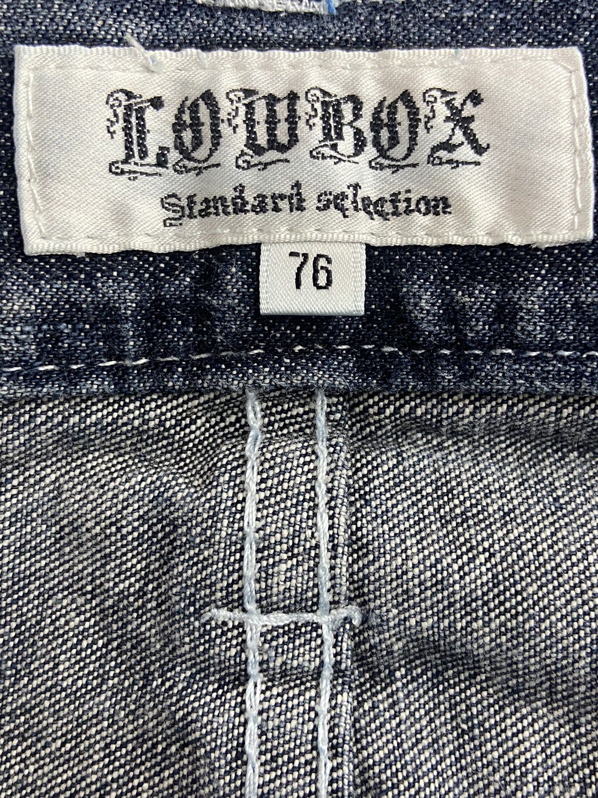 Vintage Low Box Japan Distressed Denim Pants With Belt