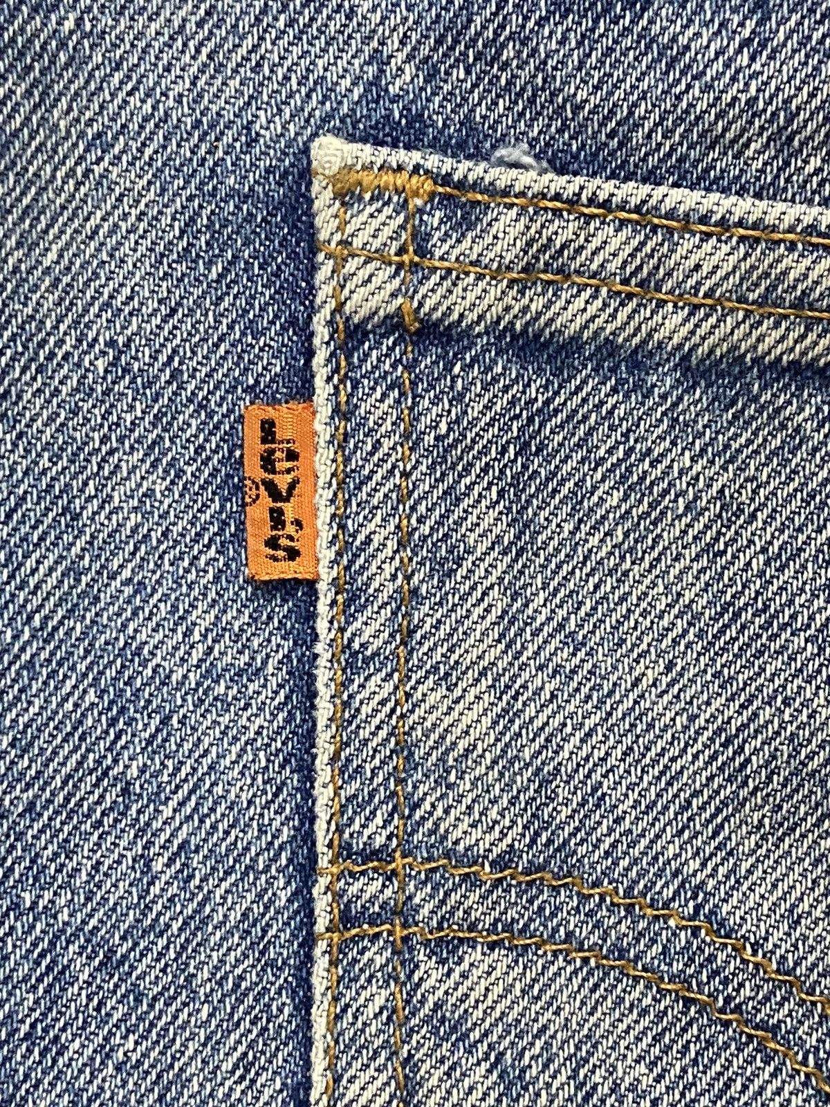 Levi's × Vintage Vintage Levis 517 Orange Tab Flared Jeans Solid Brass Belt Size US 33 - 11 Thumbnail