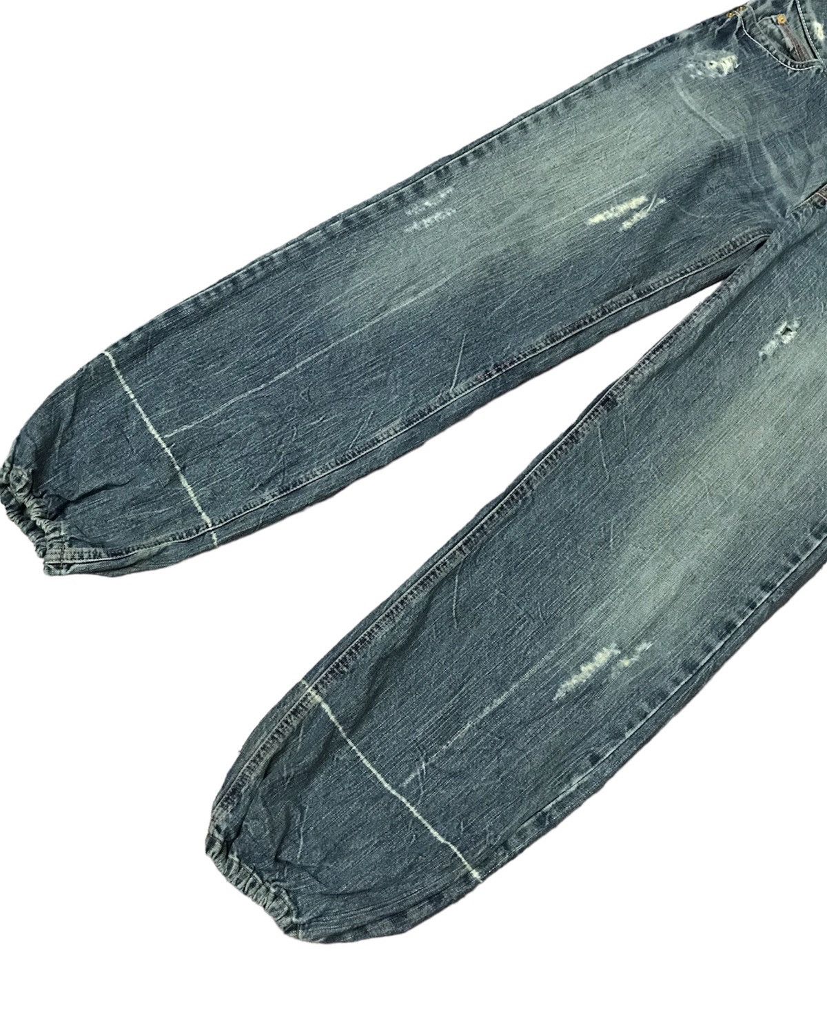 20471120 × Beauty Beast JAPAN DESIGNER LB-03 PARACHUTE DRAWSTRING DISTRESSED DENIM Size US 32 / EU 48 - 3 Thumbnail