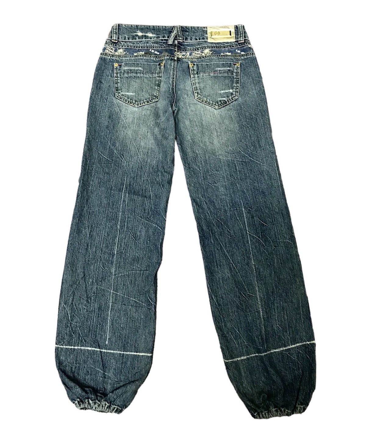 20471120 × Beauty Beast JAPAN DESIGNER LB-03 PARACHUTE DRAWSTRING DISTRESSED DENIM Size US 32 / EU 48 - 4 Thumbnail