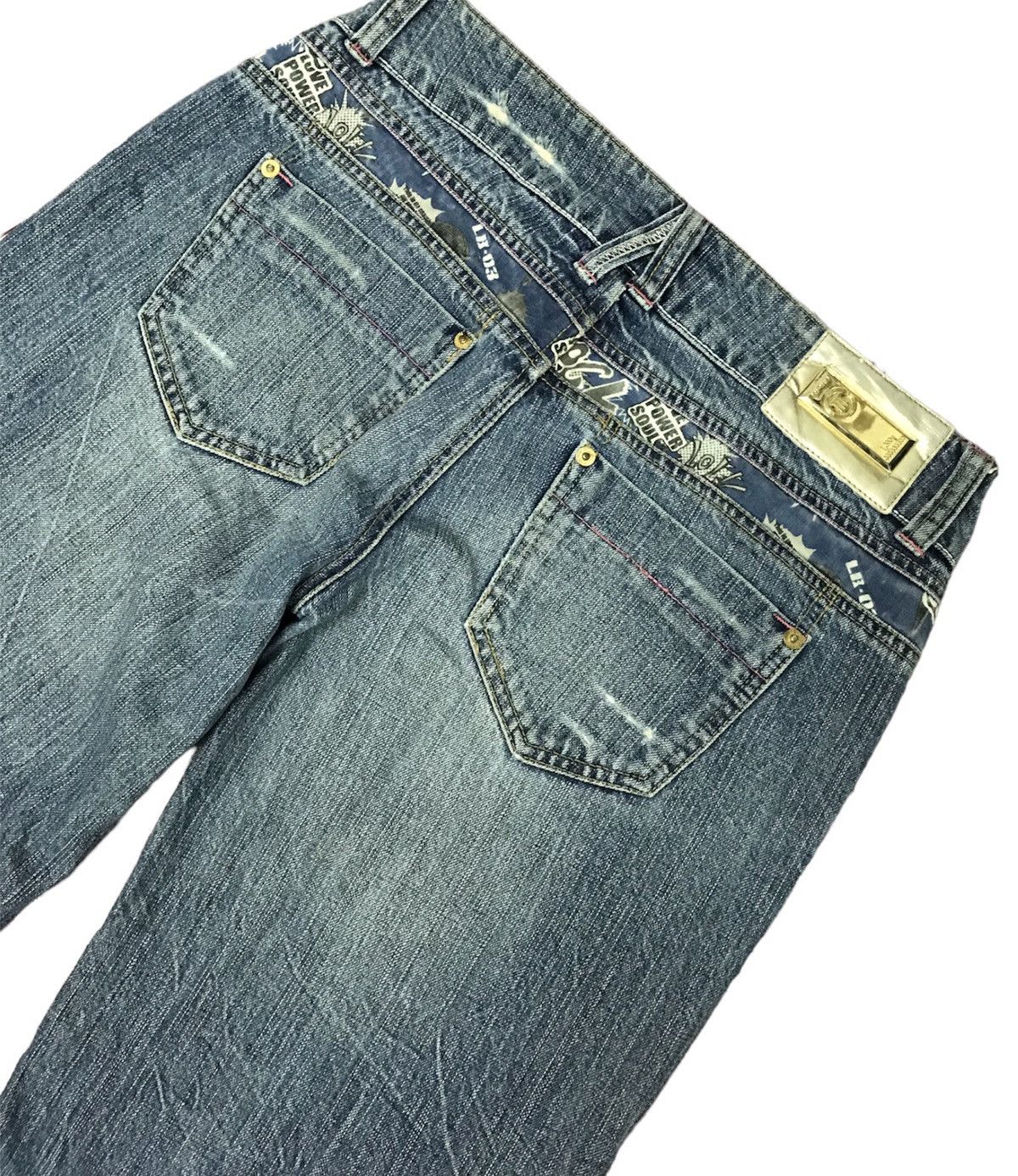 20471120 × Beauty Beast JAPAN DESIGNER LB-03 PARACHUTE DRAWSTRING DISTRESSED DENIM Size US 32 / EU 48 - 5 Thumbnail