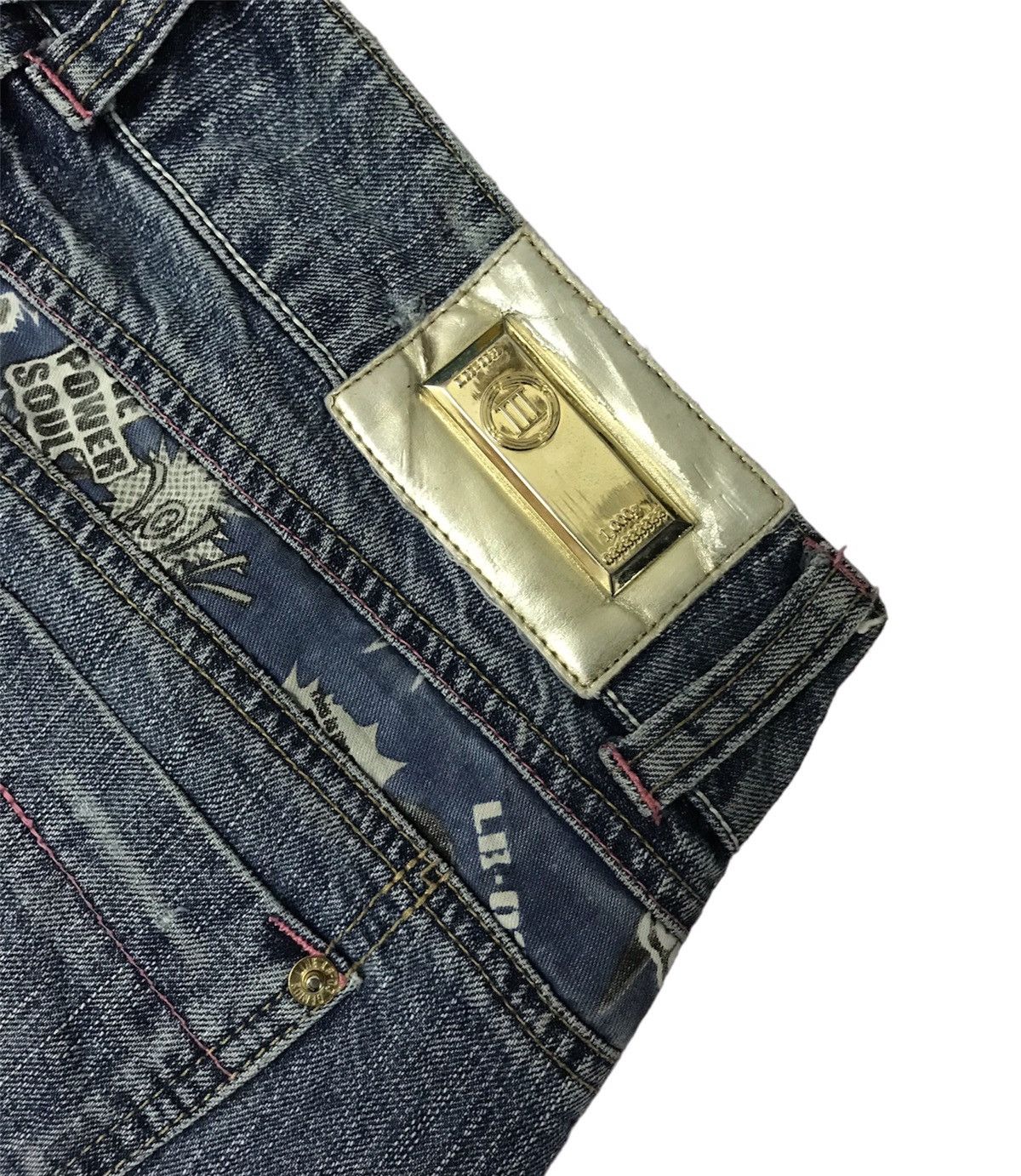 20471120 × Beauty Beast JAPAN DESIGNER LB-03 PARACHUTE DRAWSTRING DISTRESSED DENIM Size US 32 / EU 48 - 8 Thumbnail