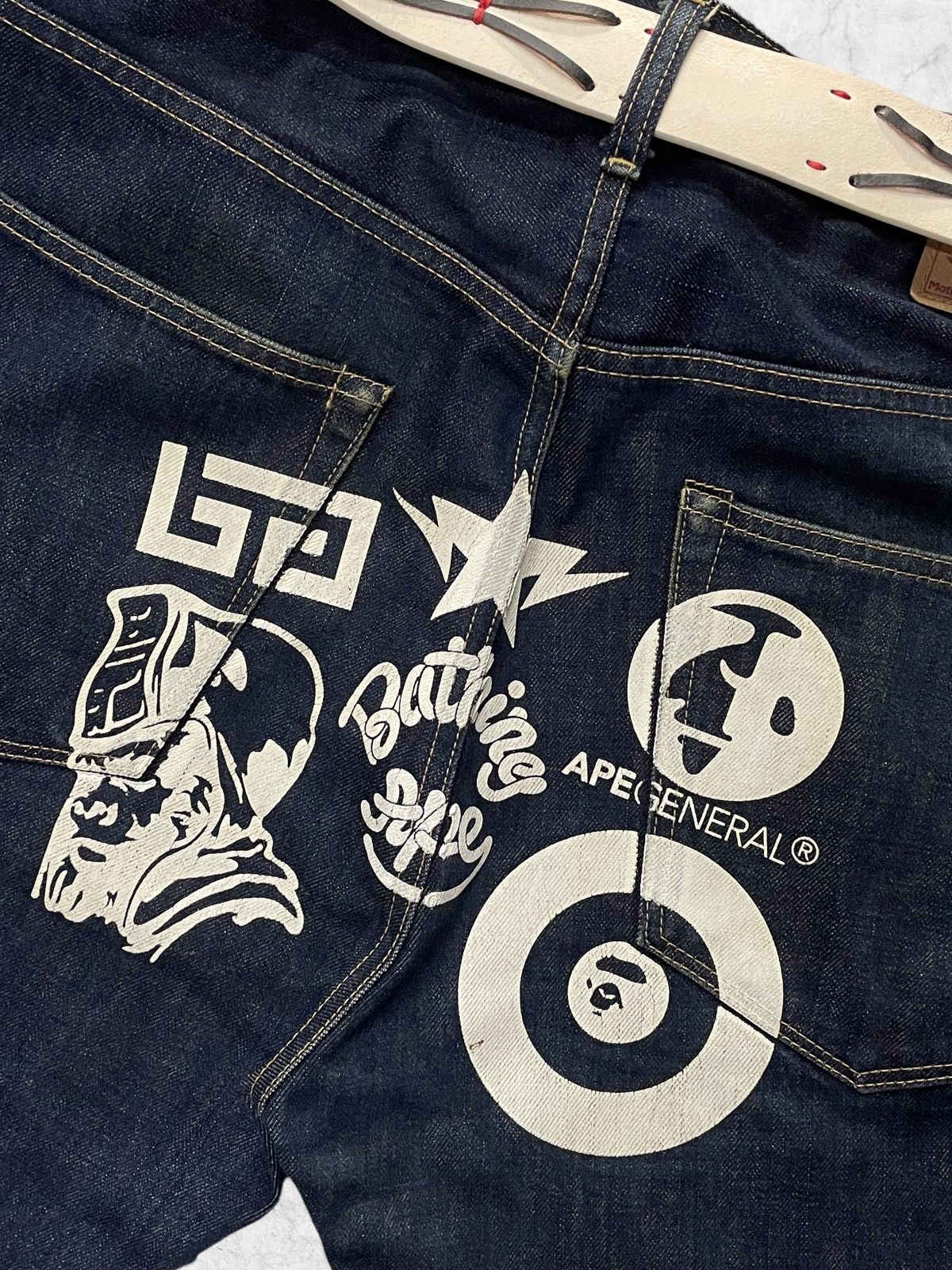 Bape × Nigo Multi Logo Denim Size US 36 / EU 52 - 4 Thumbnail