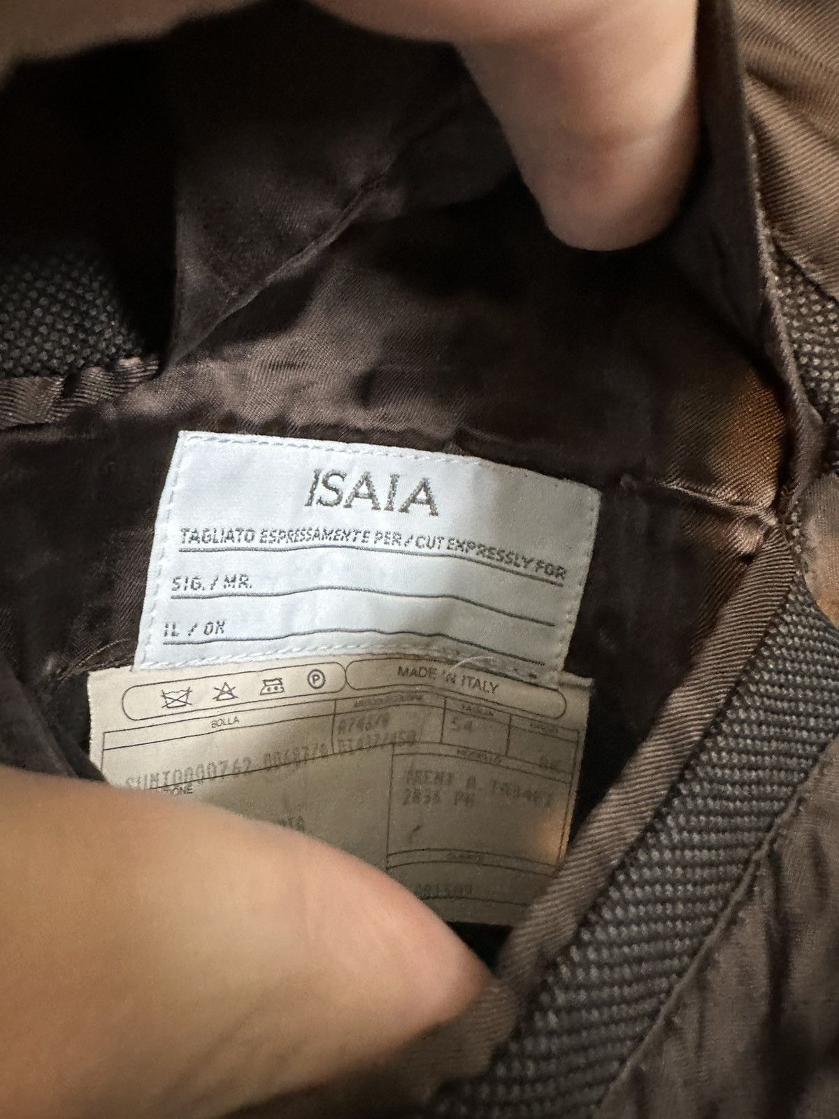 Isaia Brown Sciammeria 150s wool 2pc suit Size 40R - 12 Thumbnail