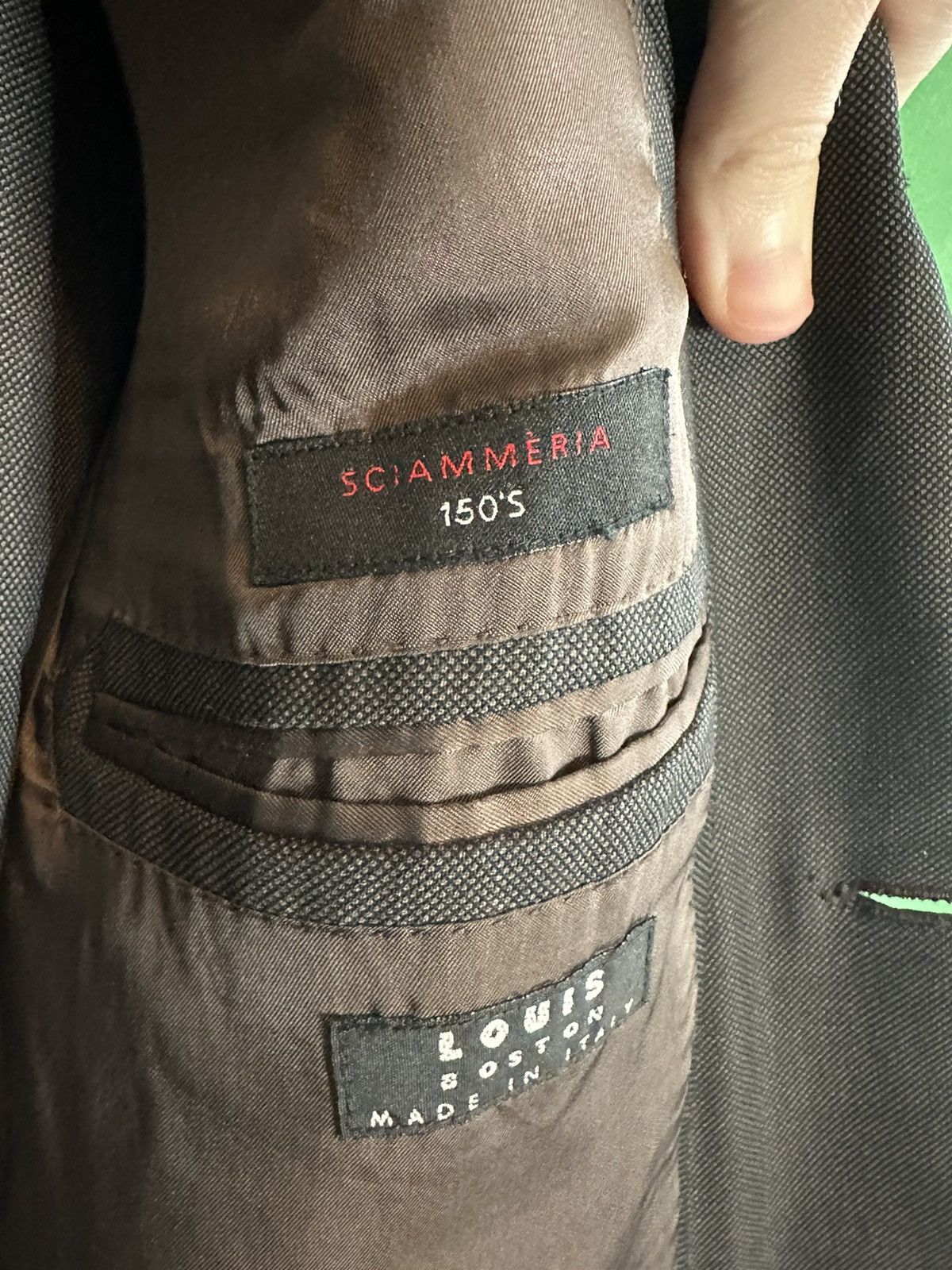 Isaia Brown Sciammeria 150s wool 2pc suit Size 40R - 11 Thumbnail