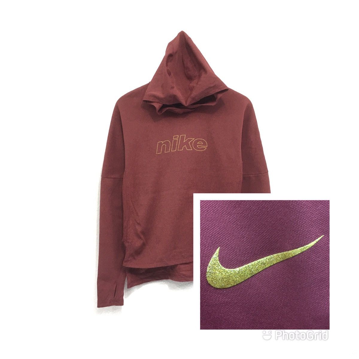 Nike × Vintage Nike Small Logo Swoosh Nike Sweatshirt Nike Running Size S / US 4 / IT 40 - 1 Thumbnail