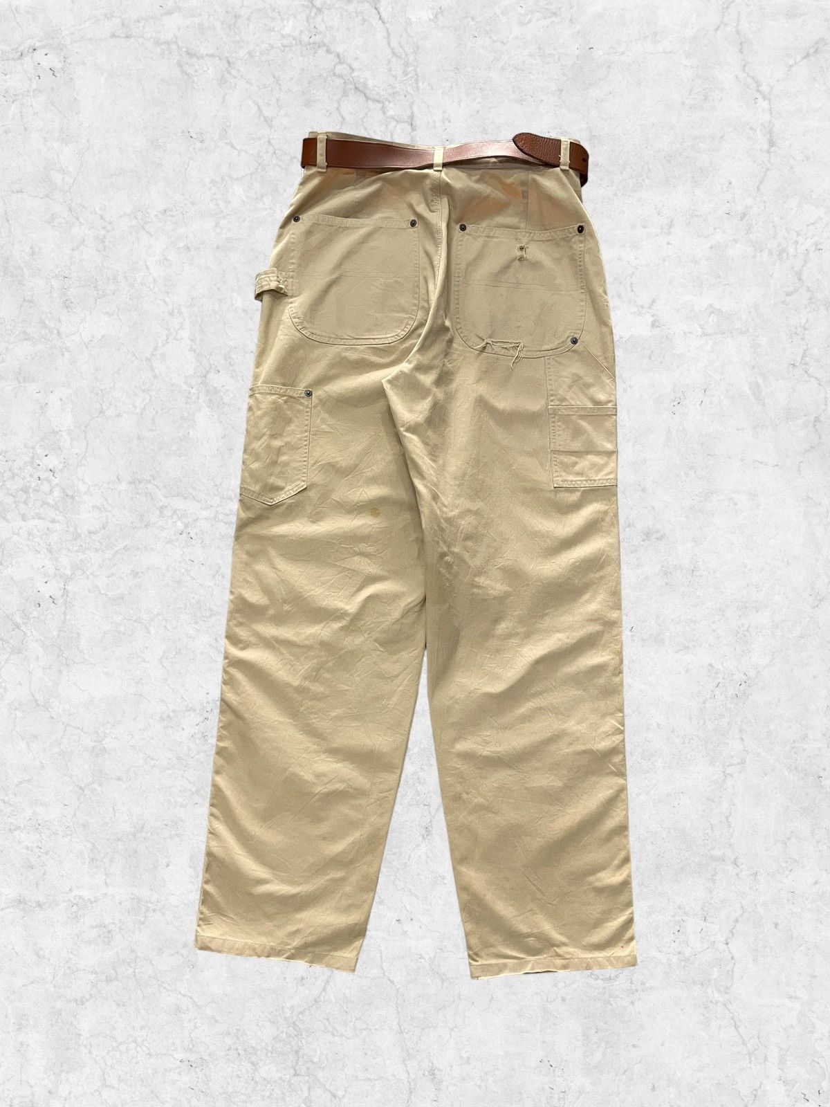 Polo Ralph Lauren × RRL Ralph Lauren Vintage Polo Ralph Lauren Double Knee Carpenter Leather Belt Size US 29 - 1 Thumbnail