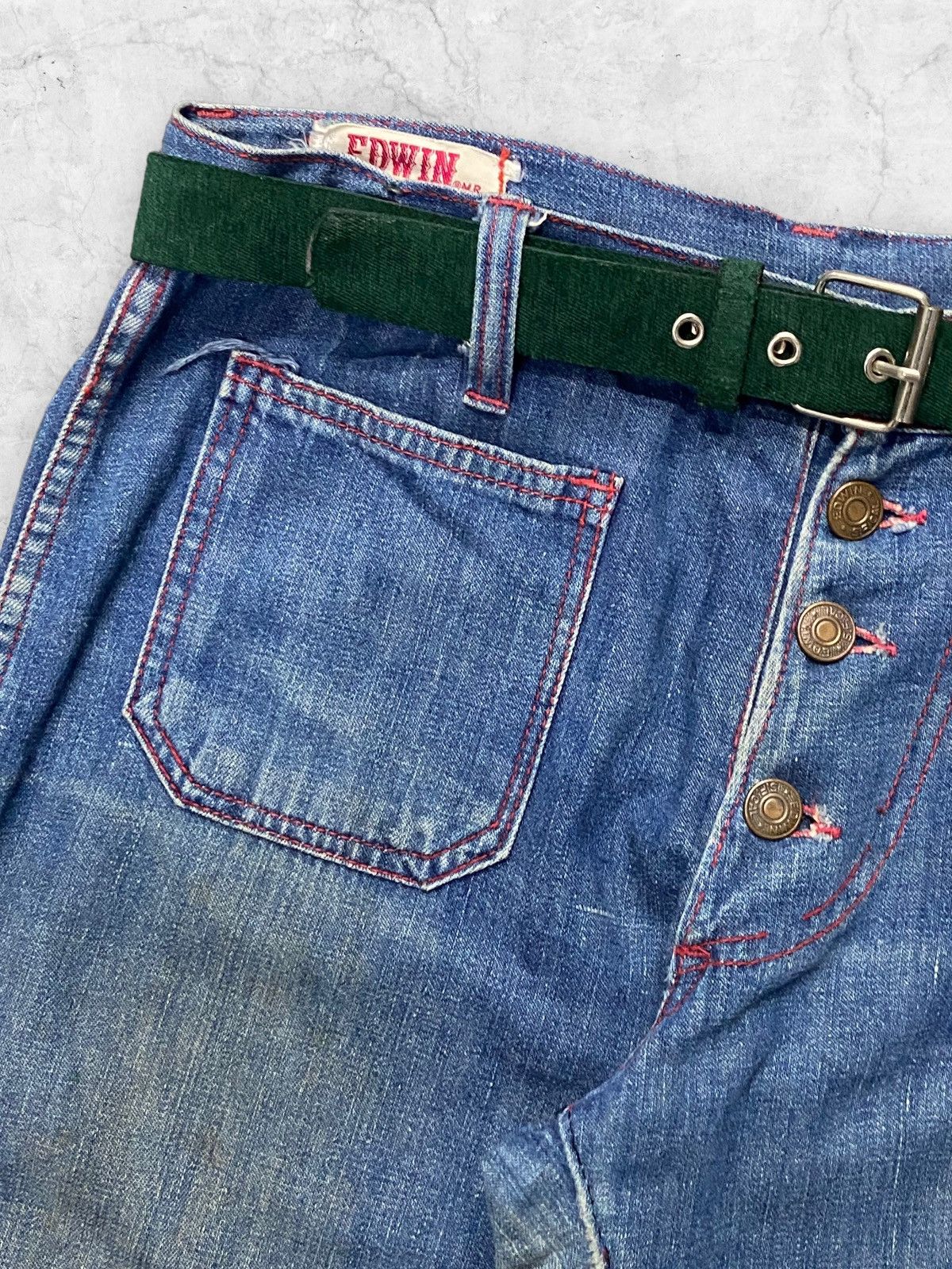 Edwin × If Six Was Nine × Japanese Brand Vintage 70s Edwin Bell Bottom Flared Light Denim Size US 30 / EU 46 - 6 Thumbnail