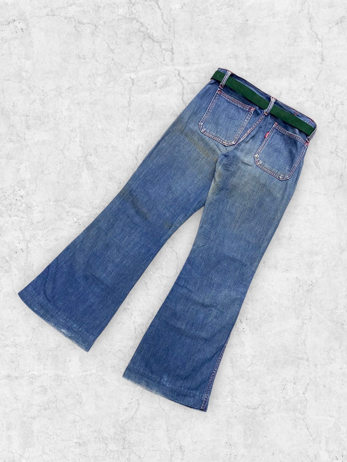 Edwin × If Six Was Nine × Japanese Brand Vintage 70s Edwin Bell Bottom Flared Light Denim Size US 30 / EU 46 - 8 Thumbnail