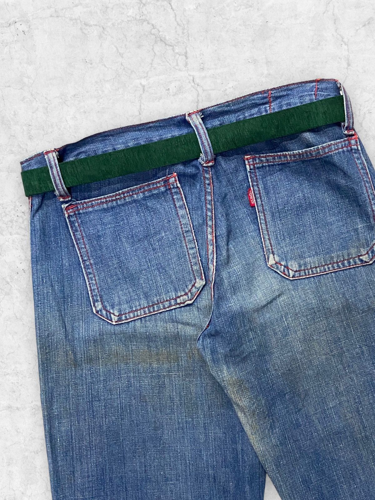 Edwin × If Six Was Nine × Japanese Brand Vintage 70s Edwin Bell Bottom Flared Light Denim Size US 30 / EU 46 - 9 Thumbnail