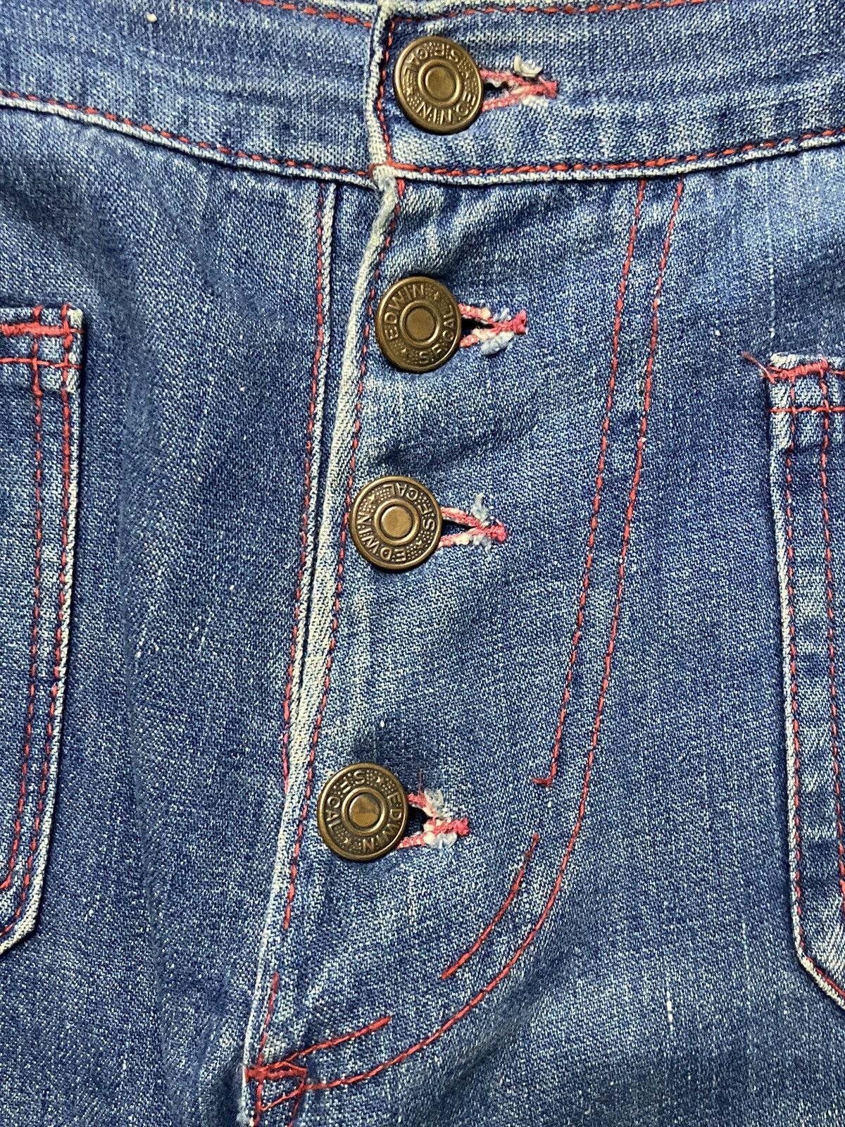 Edwin × If Six Was Nine × Japanese Brand Vintage 70s Edwin Bell Bottom Flared Light Denim Size US 30 / EU 46 - 7 Thumbnail
