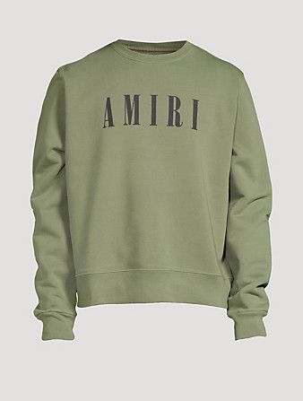 image of Amiri Core Logo Crew Sweater in Black Olive, Men's (Size XL)