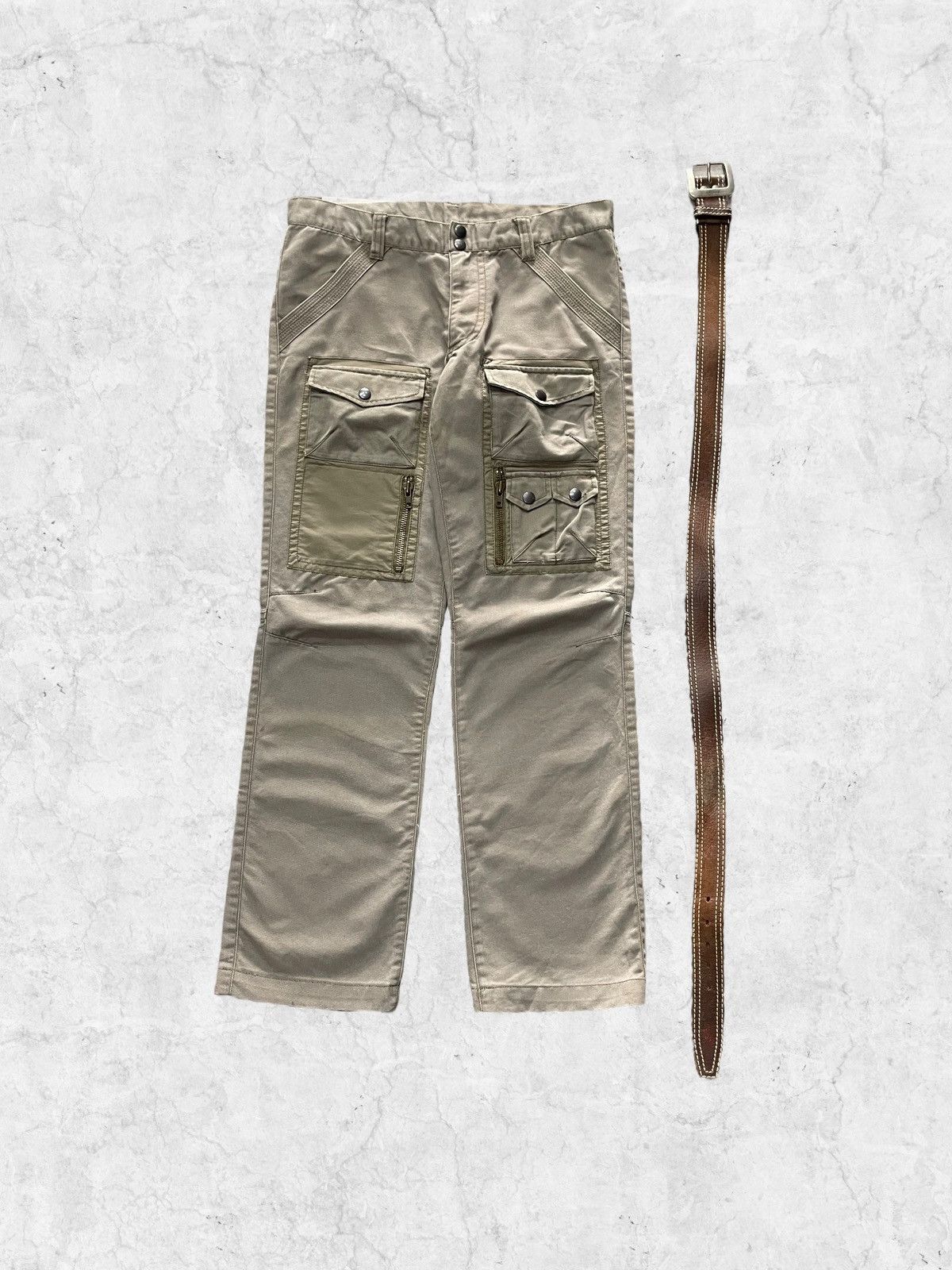 20471120 × Comme Ca Ism × Vintage Comme Ca Ism Japan Parasite Utility Pocket With leather Belt Size US 32 / EU 48 - 3 Thumbnail