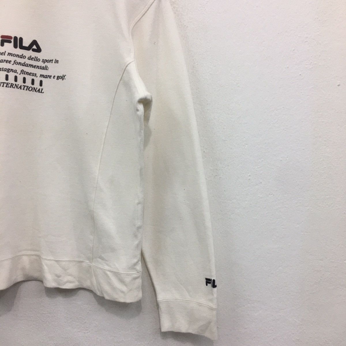 Fila × Japanese Brand FILA Sweatshirt Crewneck BigLogo International Fila Size S / US 4 / IT 40 - 4 Thumbnail