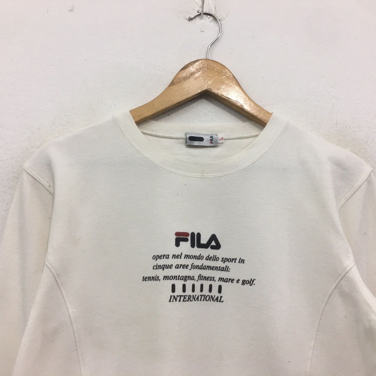 Fila × Japanese Brand FILA Sweatshirt Crewneck BigLogo International Fila Size S / US 4 / IT 40 - 3 Thumbnail