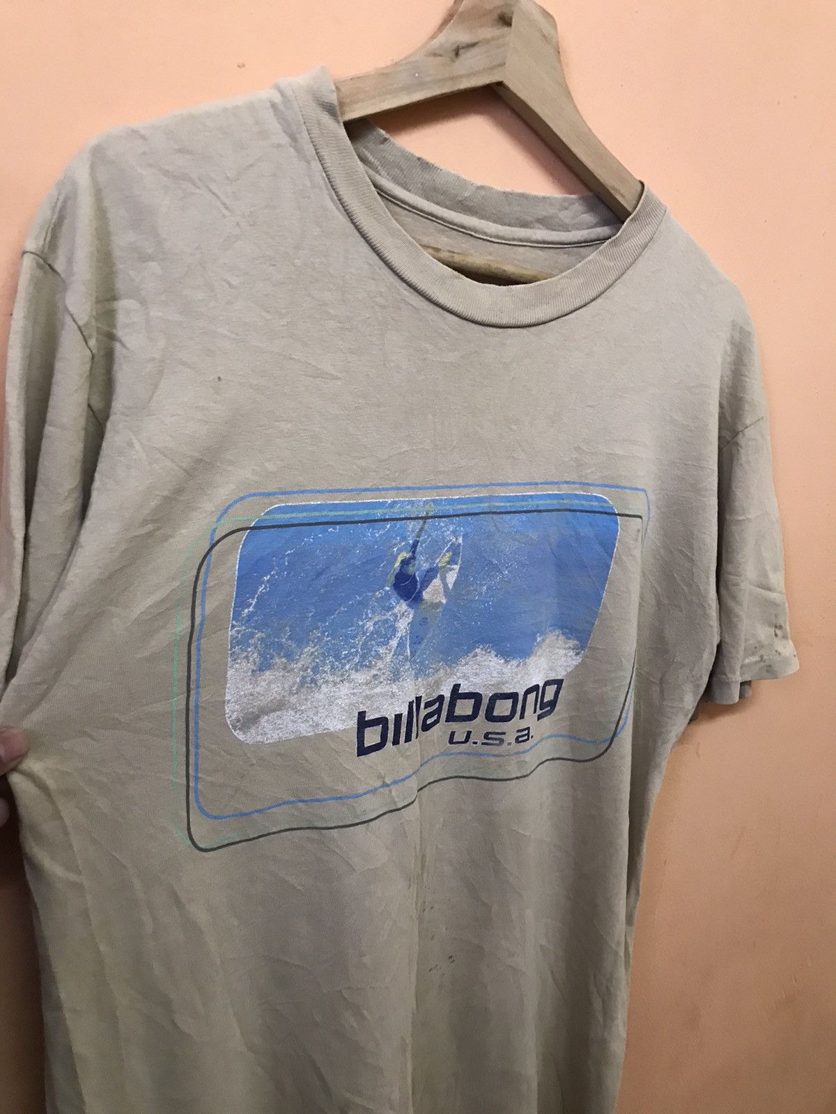 Billabong × Vintage ‼️VTG BILLABONG SURFING TSHIRT DISTRESSED‼️ Size US M / EU 48-50 / 2 - 3 Thumbnail