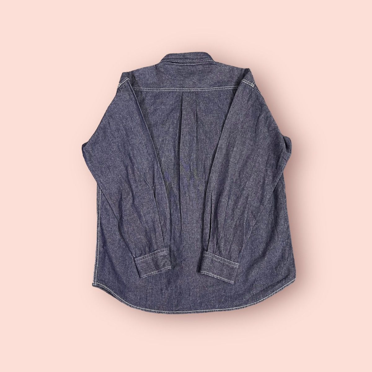 Issey Miyake VINTAGE IY BASICS CHAMBRAY BLUE BUTTON UP SHIRT LS Size US M / EU 48-50 / 2 - 10 Thumbnail