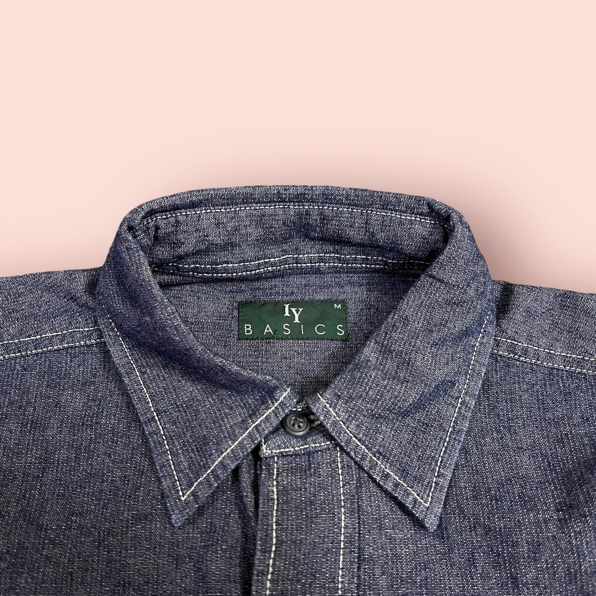 Issey Miyake VINTAGE IY BASICS CHAMBRAY BLUE BUTTON UP SHIRT LS Size US M / EU 48-50 / 2 - 8 Thumbnail