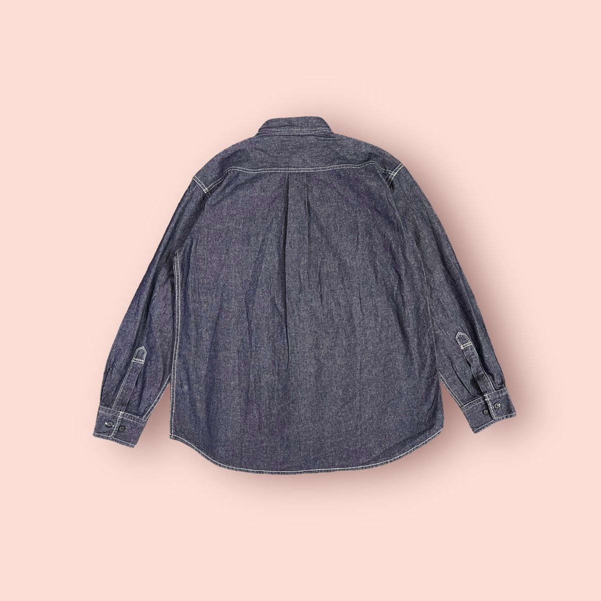Issey Miyake VINTAGE IY BASICS CHAMBRAY BLUE BUTTON UP SHIRT LS Size US M / EU 48-50 / 2 - 4 Thumbnail
