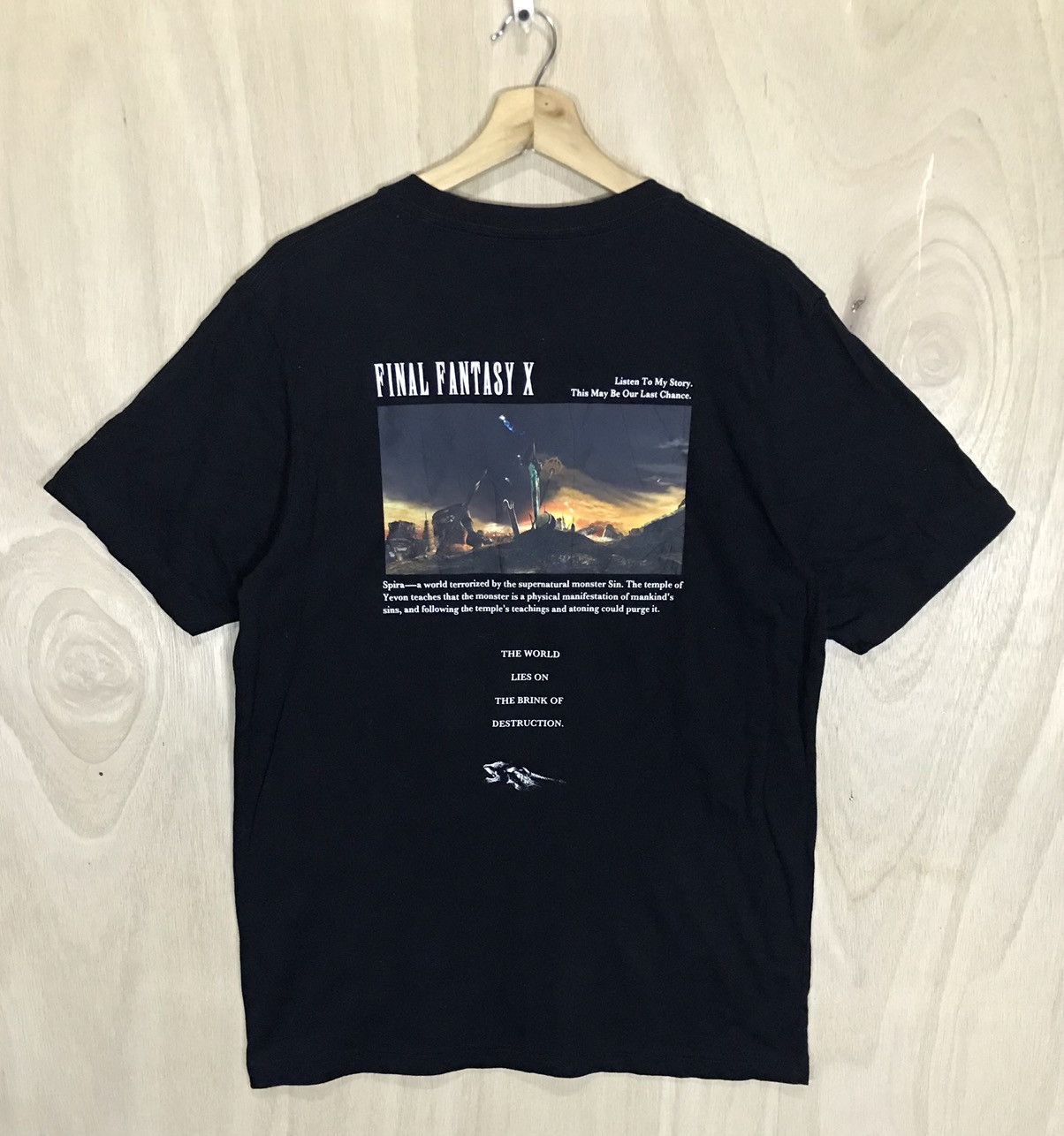 image of 35Th Final Fantasy Anniversary X Uniqlo Tees in Black, Men's (Size Large)