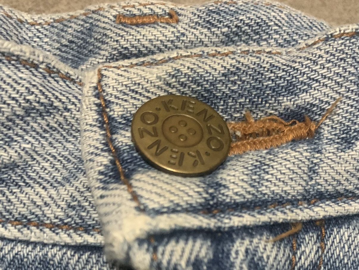 Kenzo Vintage Kenzo Jeans Patchwork Shashiko Boro Blue Jeans Size US 27 - 9 Thumbnail