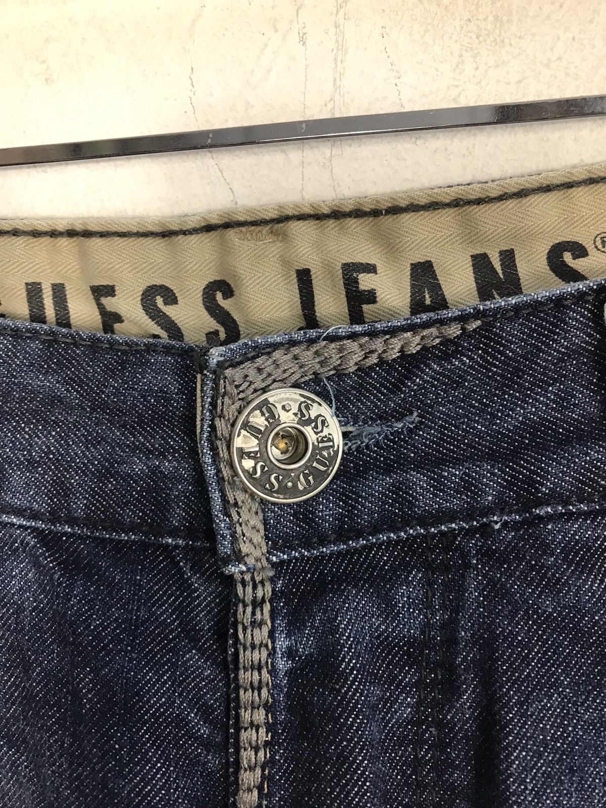 Guess Vintage Guess Jeans Light Blue Wash Design Boocut Size US 33 - 7 Thumbnail
