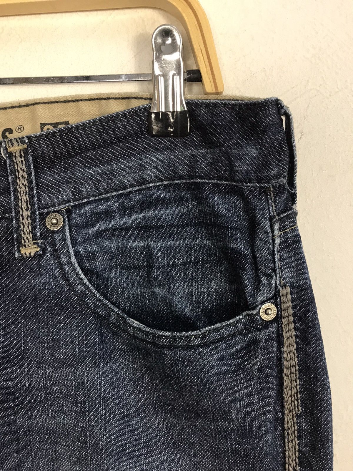 Guess Vintage Guess Jeans Light Blue Wash Design Boocut Size US 33 - 9 Thumbnail